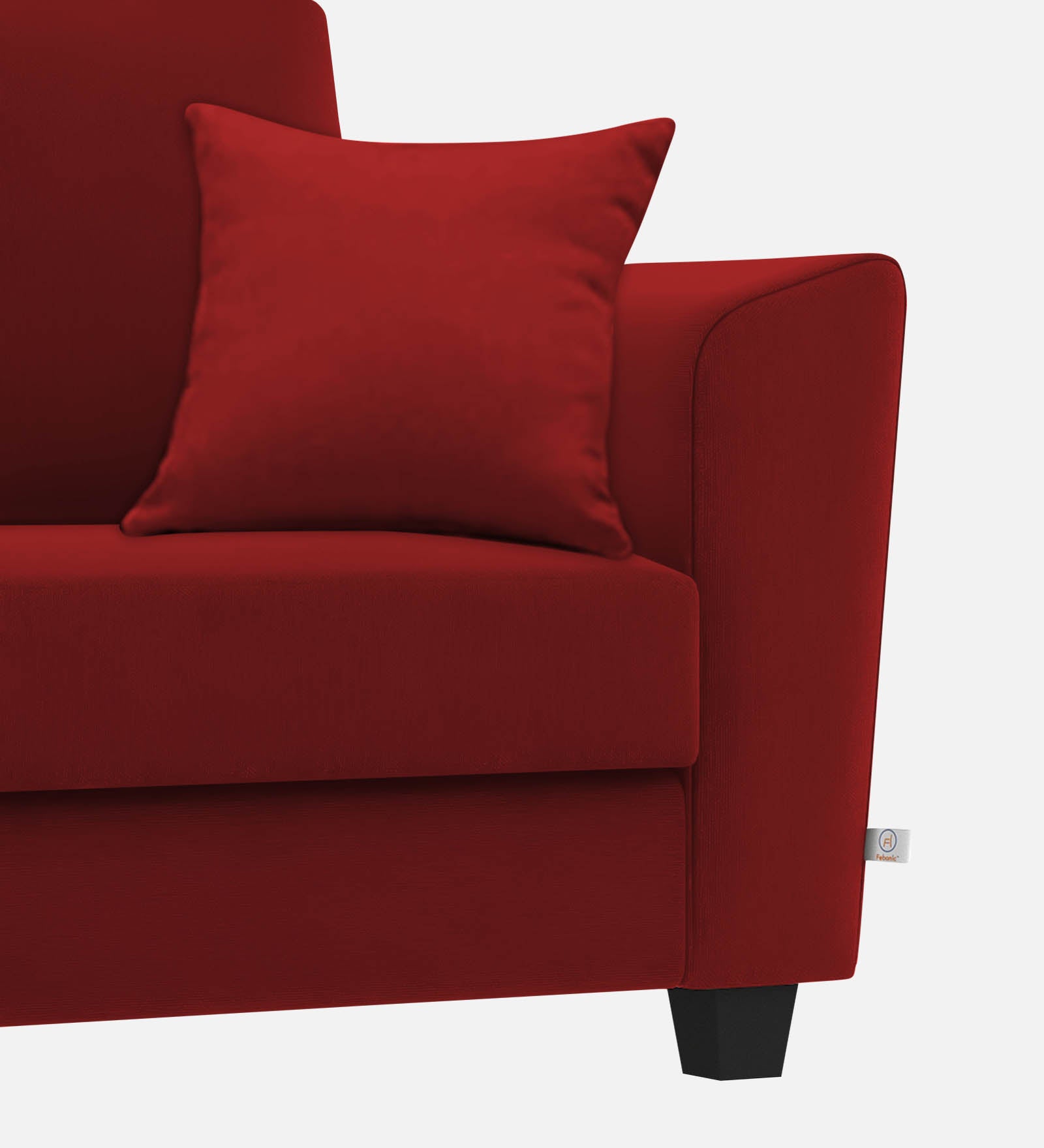 Daku Fabric 1 Seater Sofa In Blood maroon Colour - Febonic Living
