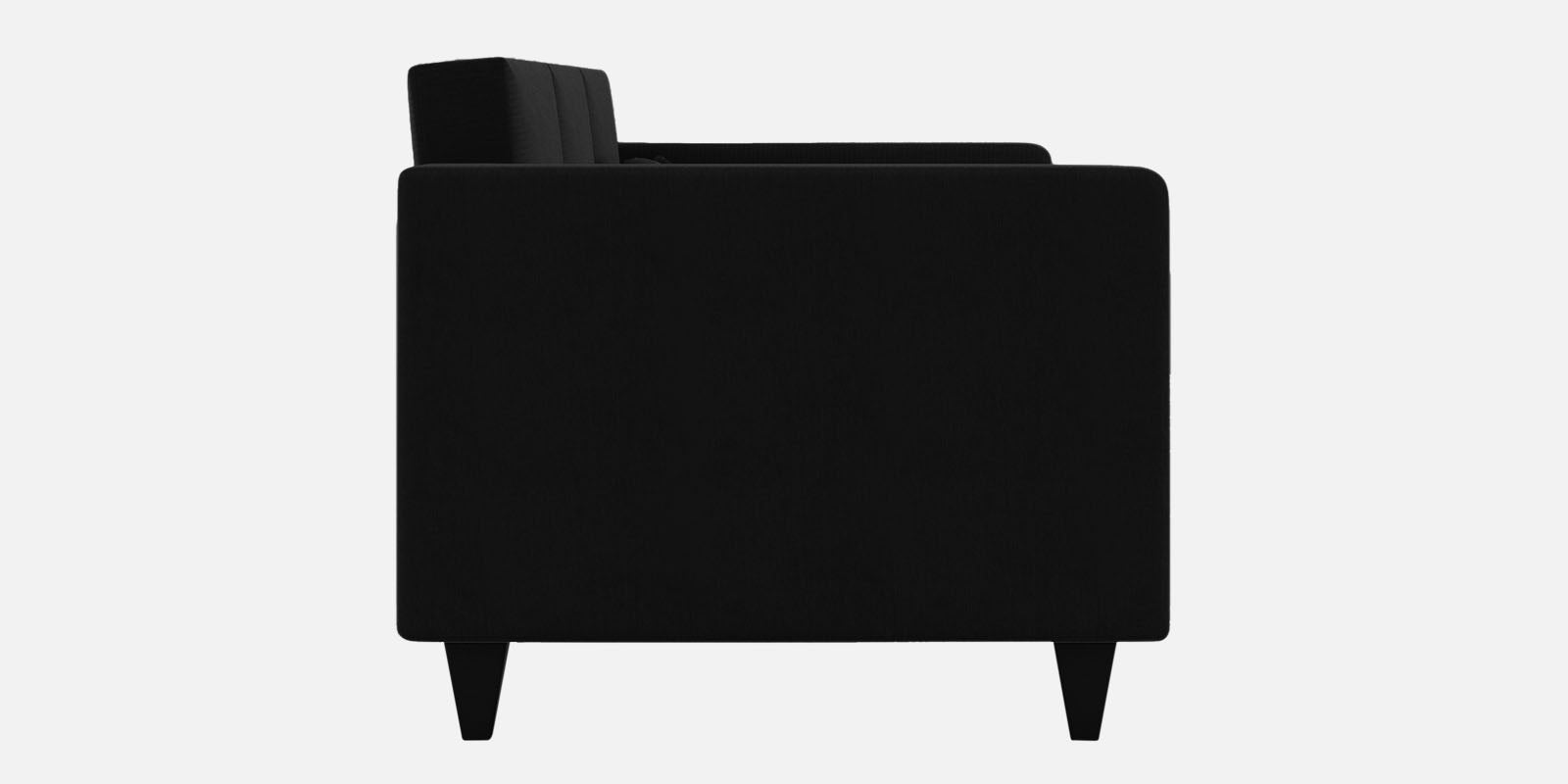 Nipul Fabric 3 Seater Sofa In Zed Black Colour - Febonic Living
