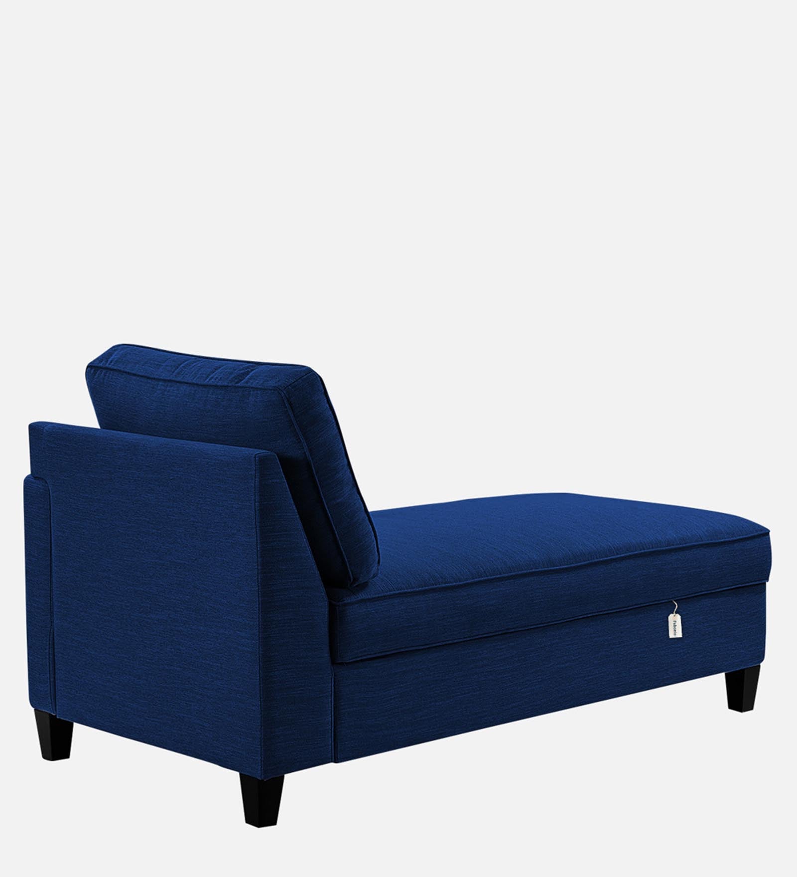 Royee Fabric RHS Chaise Lounger In Royal Blue Colour With Storage - Febonic Living