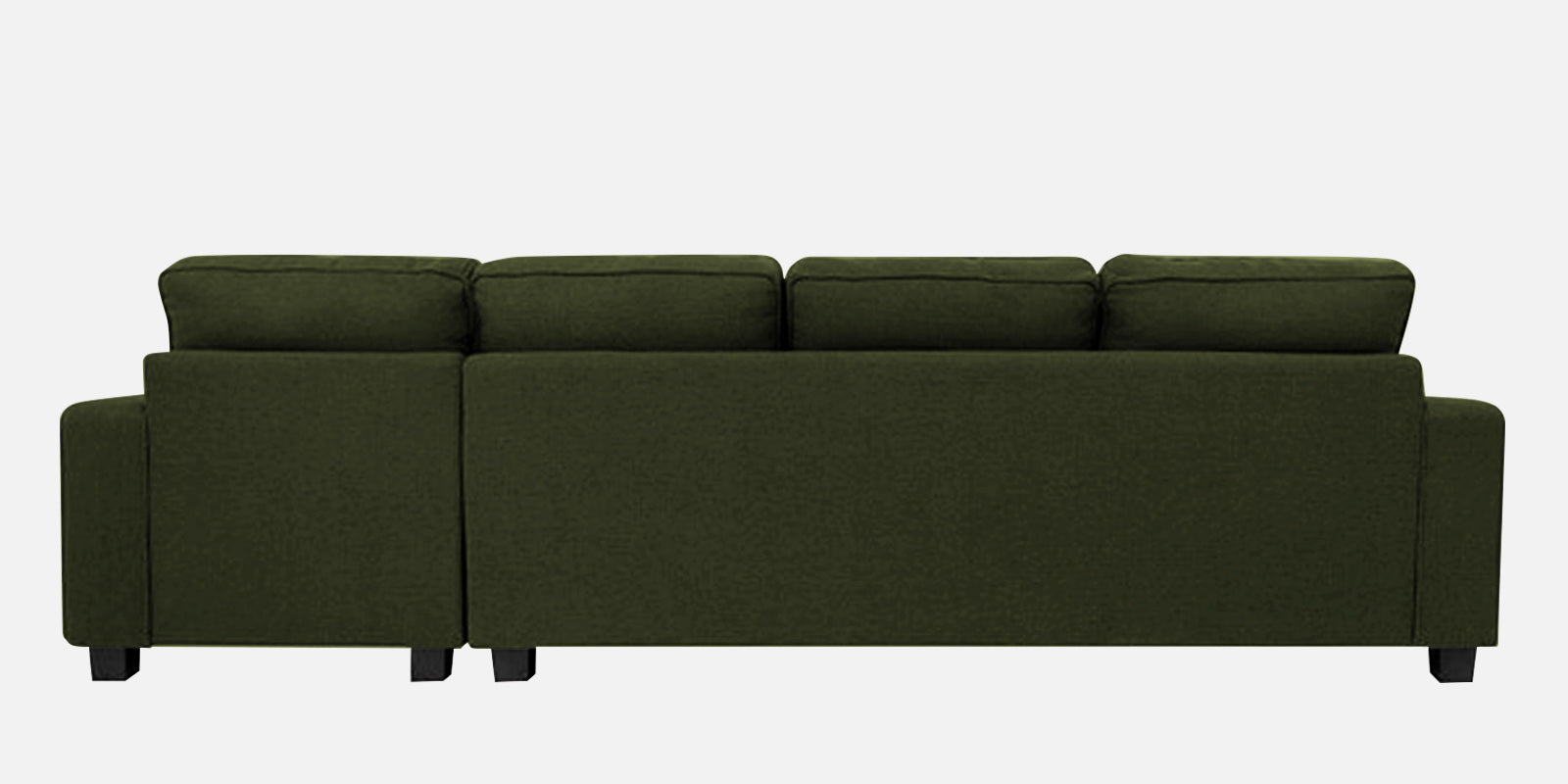 Ladybug Fabric RHS Sectional Sofa (3+Lounger) In Olive Green Colour - Febonic Living