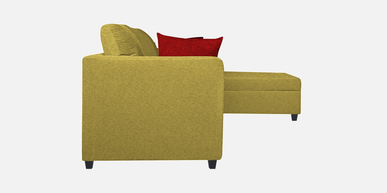 Nebula Fabric RHS Sectional Sofa (2+Lounger) In Parrot Green Colour - Febonic Living
