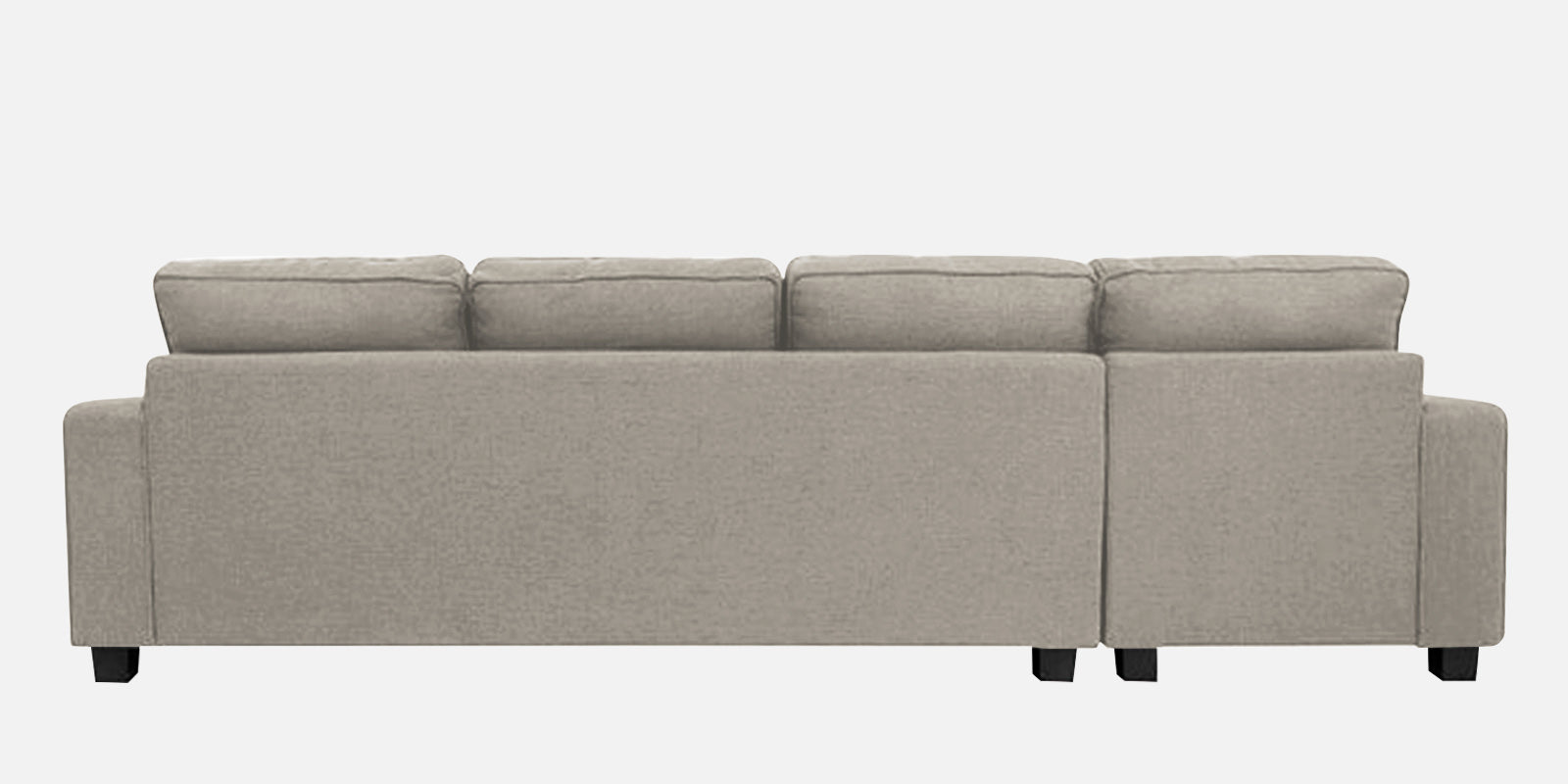 Ladybug Fabric LHS Sectional Sofa (3+Lounger) In Ash Grey Colour - Febonic Living