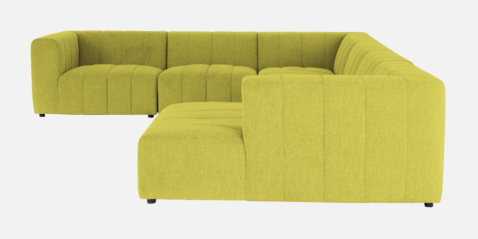 Damo Fabric LHS 8 Seater Corner Sofa In Parrot Green Colour - Febonic Living
