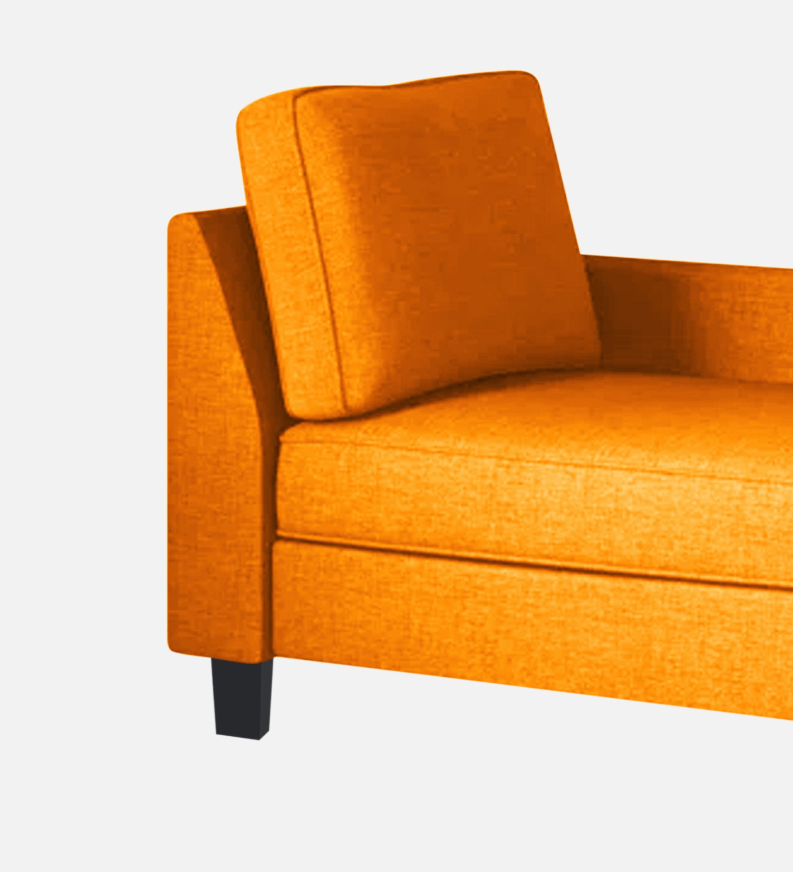 Harry Fabric RHS Chaise Lounger In Vivid Orange Colour - Febonic Living