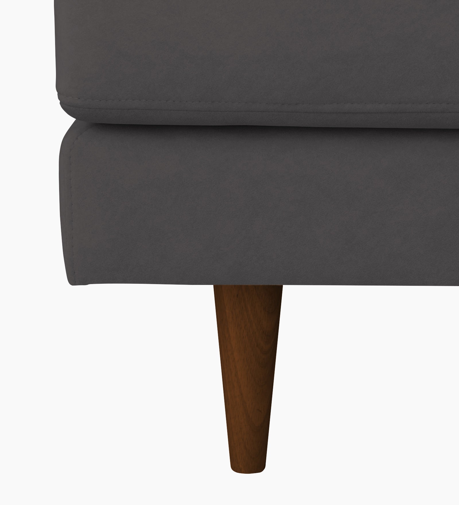 Motra Velvet 1 Seater Sofa In Davy grey Colour - Febonic Living