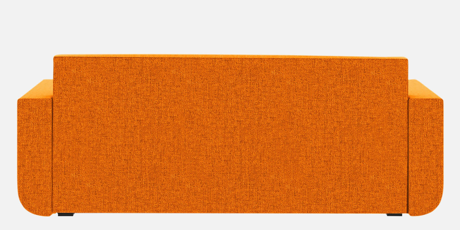 Ines Velvet 3 Seater Pull Out Sofa Cum Bed In Vivid Orange Colour With Storage - Febonic Living