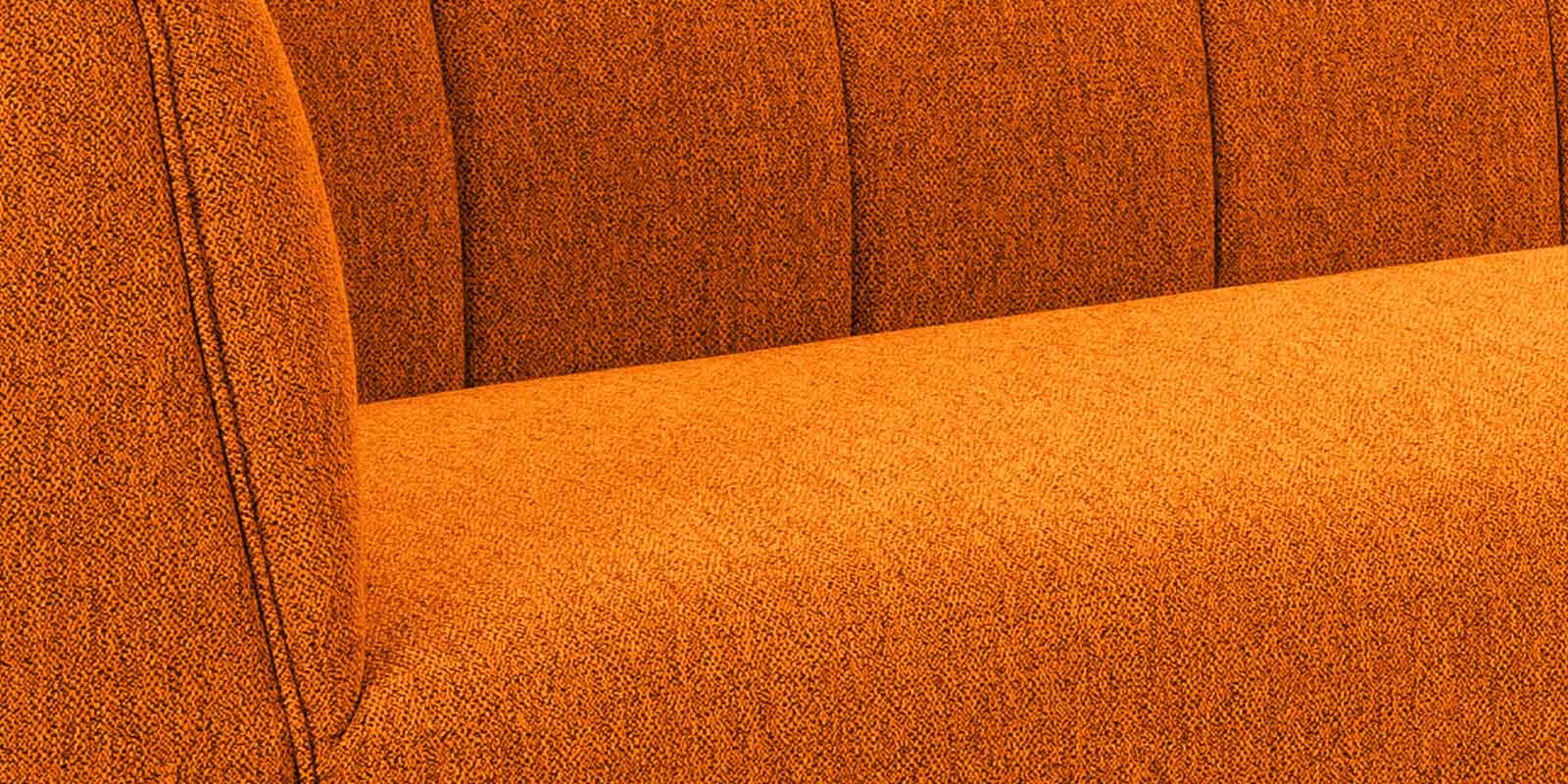 Chastin Fabric 3 Seater Sofa In Vivid Orange Colour - Febonic Living