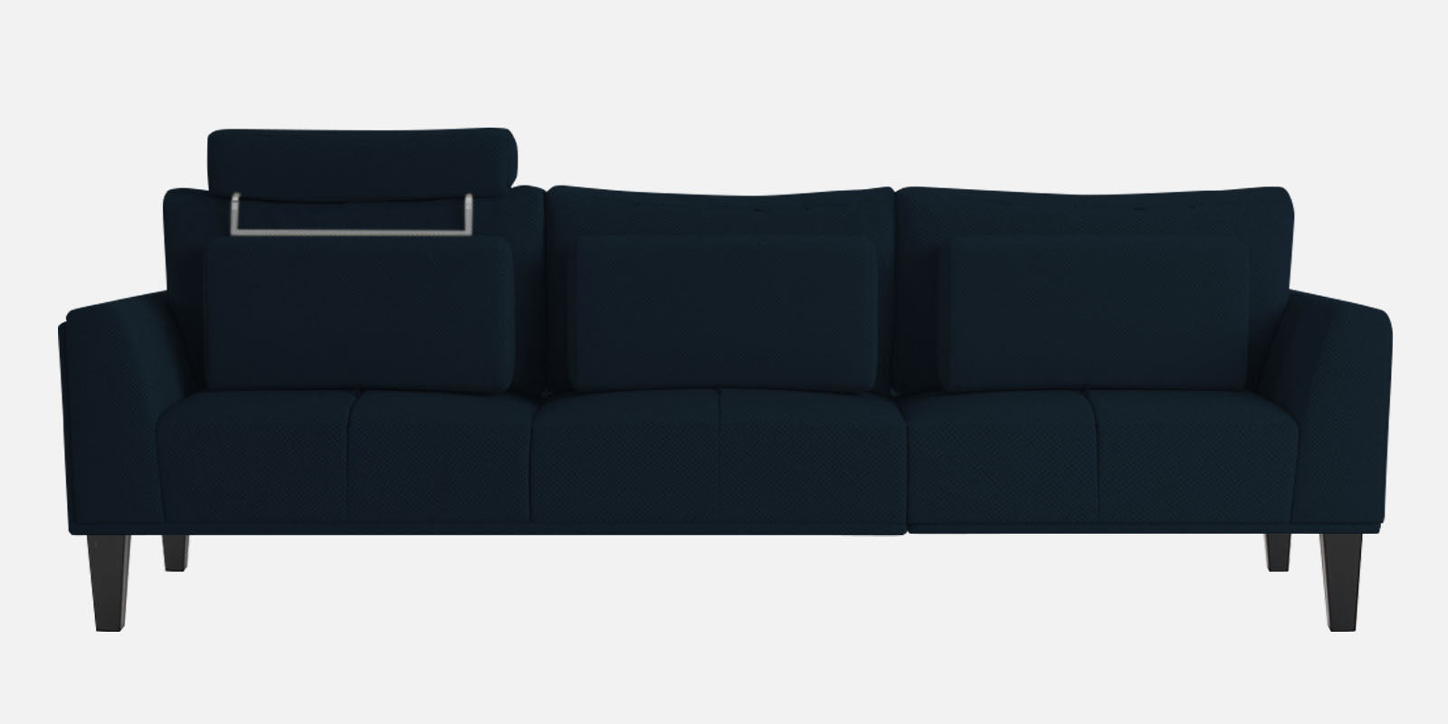 Como Fabric RHS Sectional Sofa (3+Lounger) In Denim Blue Colour - Febonic Living