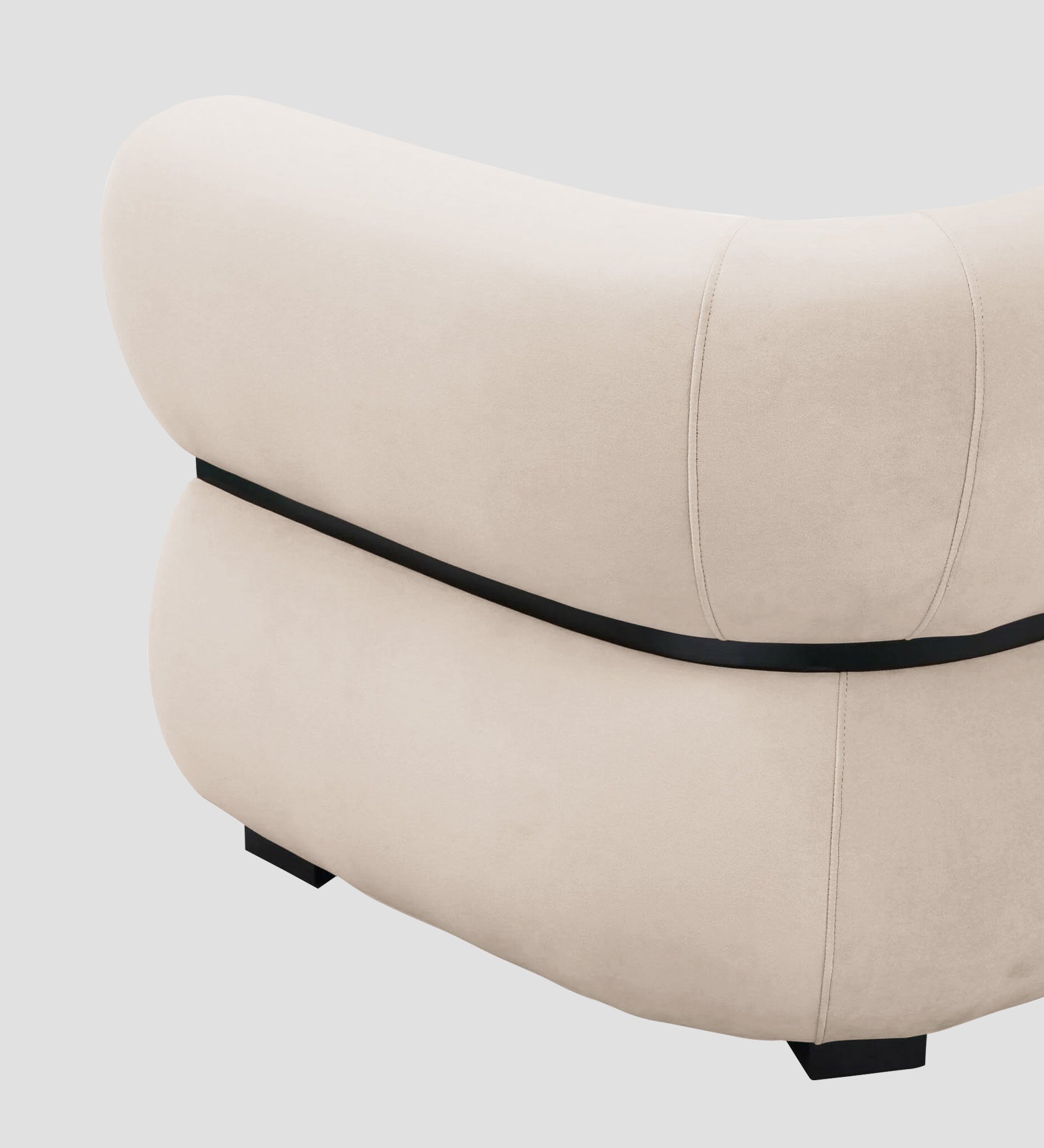 Kula Velvet 1 Seater Sofa In Camel Beige Colour - Febonic Living