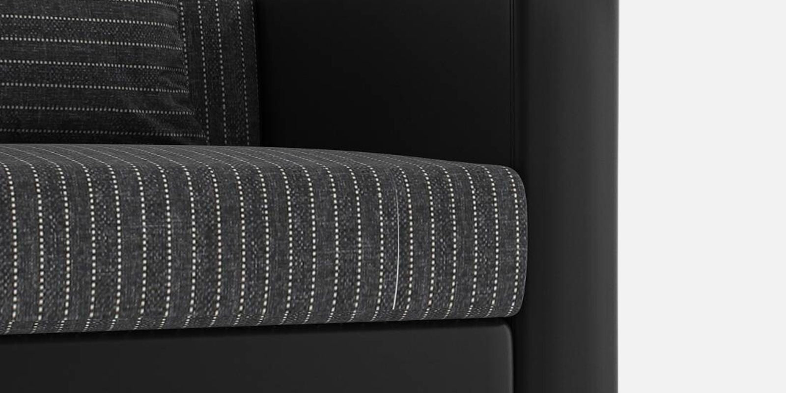 Baley Fabric 3+2+1 Sofa Seater Sofa in Lama Black Colour
