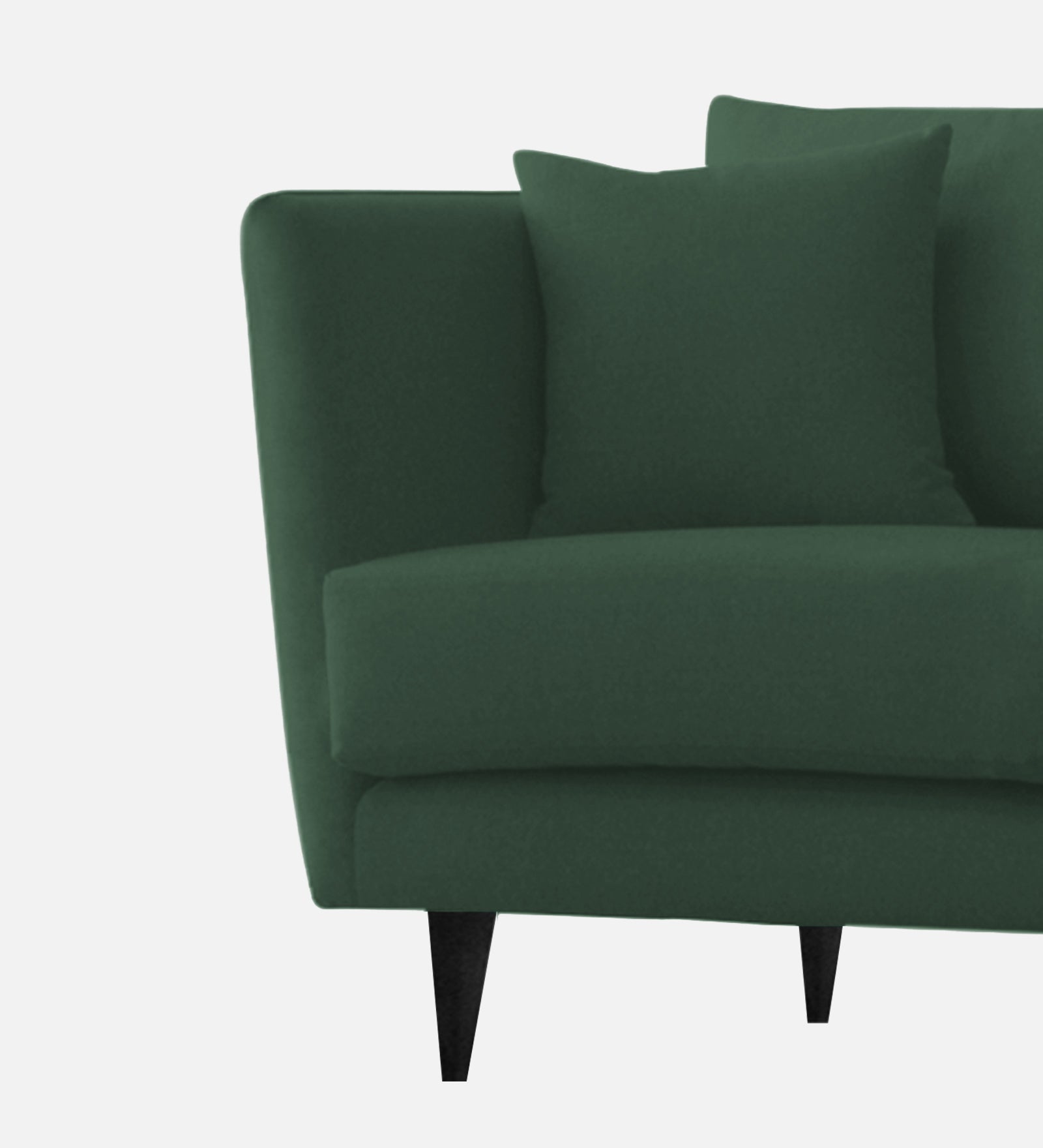Norway Velvet 1 Seater Sofa In Amazon Green Colour - Febonic Living