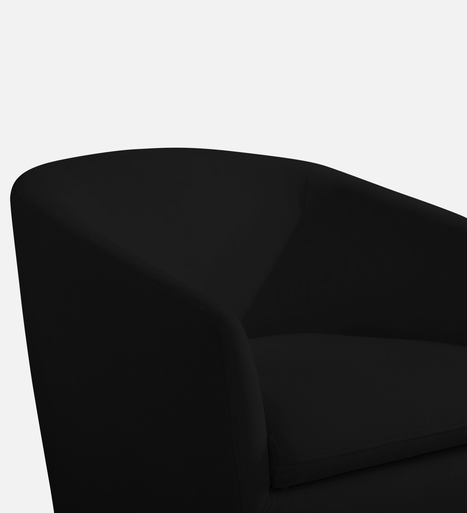 Haddie Velvet Swivel Chair In Adam Black Colour - Febonic Living