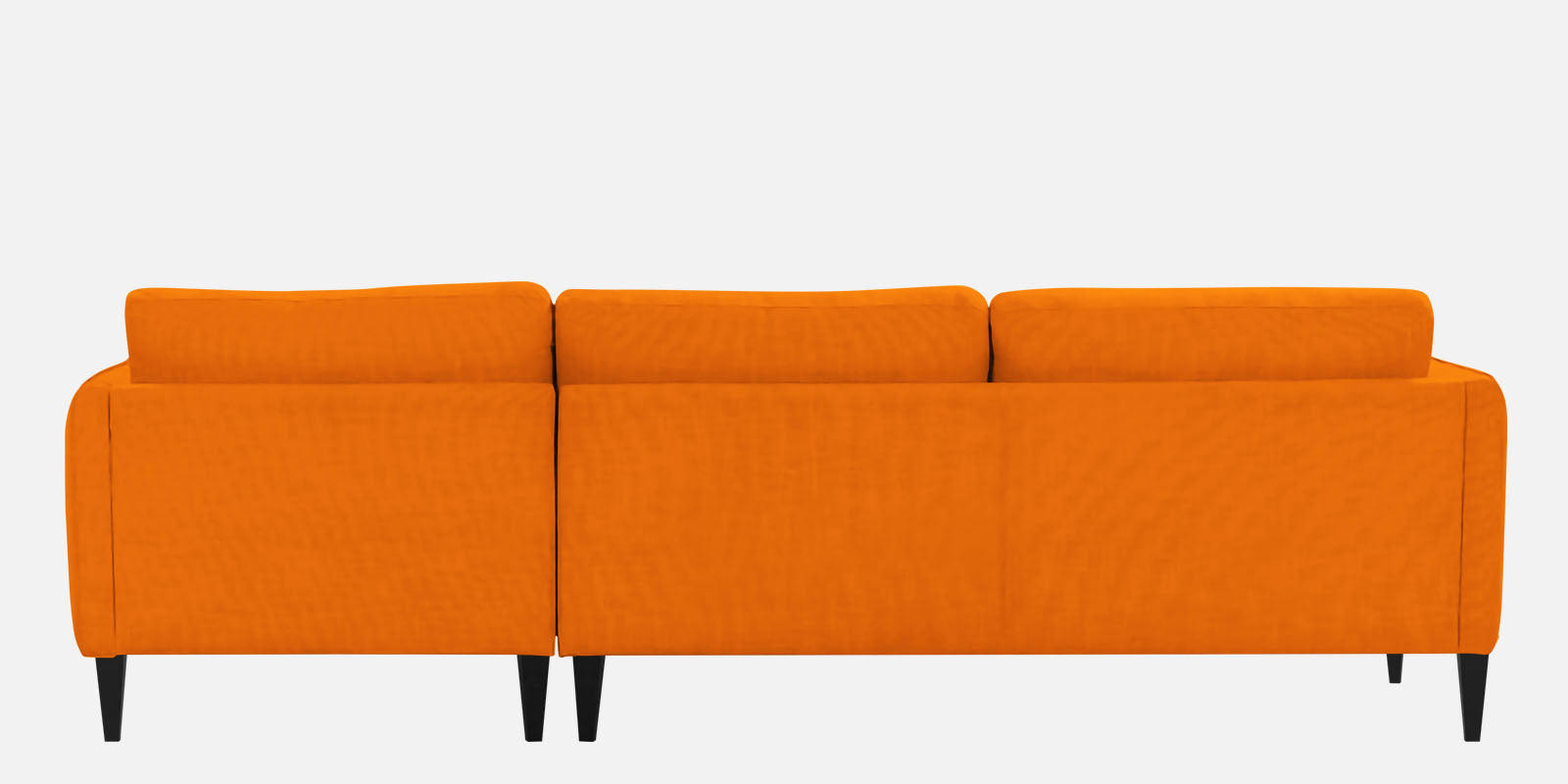 Piku Fabric LHS Sectional Sofa (3+Lounger) In Vivid Orange Colour - Febonic Living
