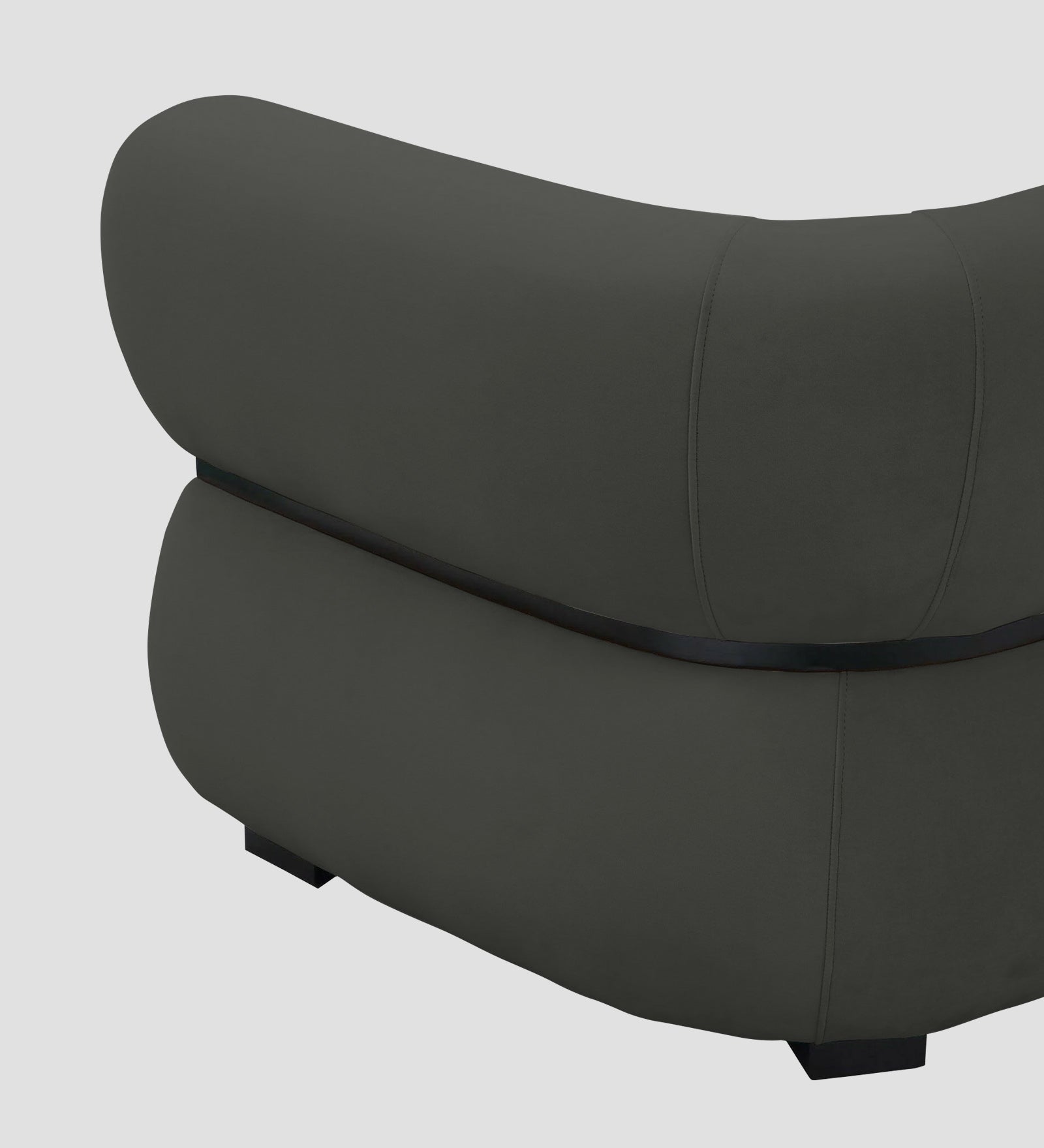 Kula Velvet 1 Seater Sofa In Hory Grey Colour - Febonic Living