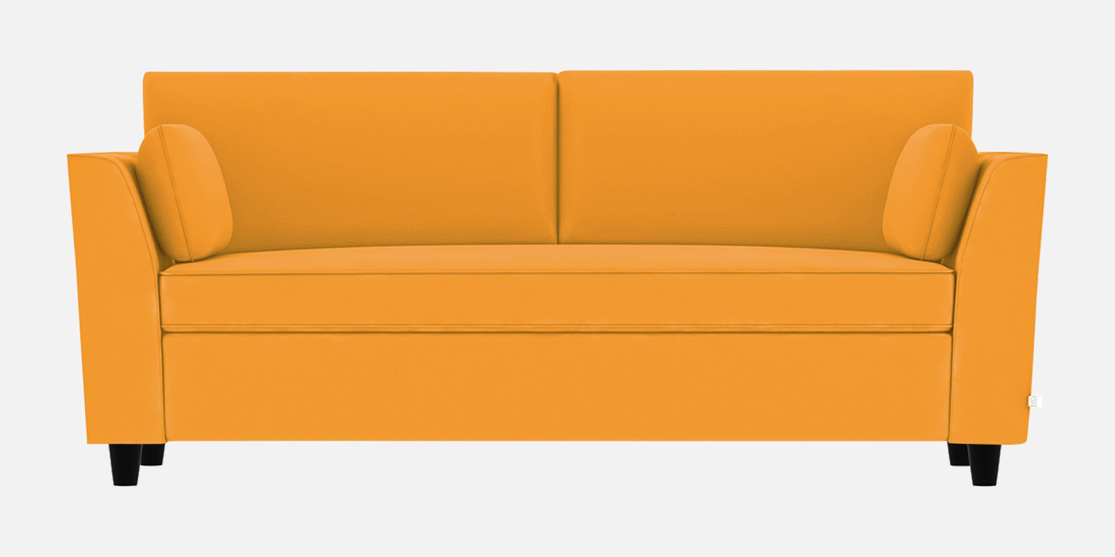 Bristo Velvet 3 Seater Sofa In safforn yellow Colour With Storage - Febonic Living