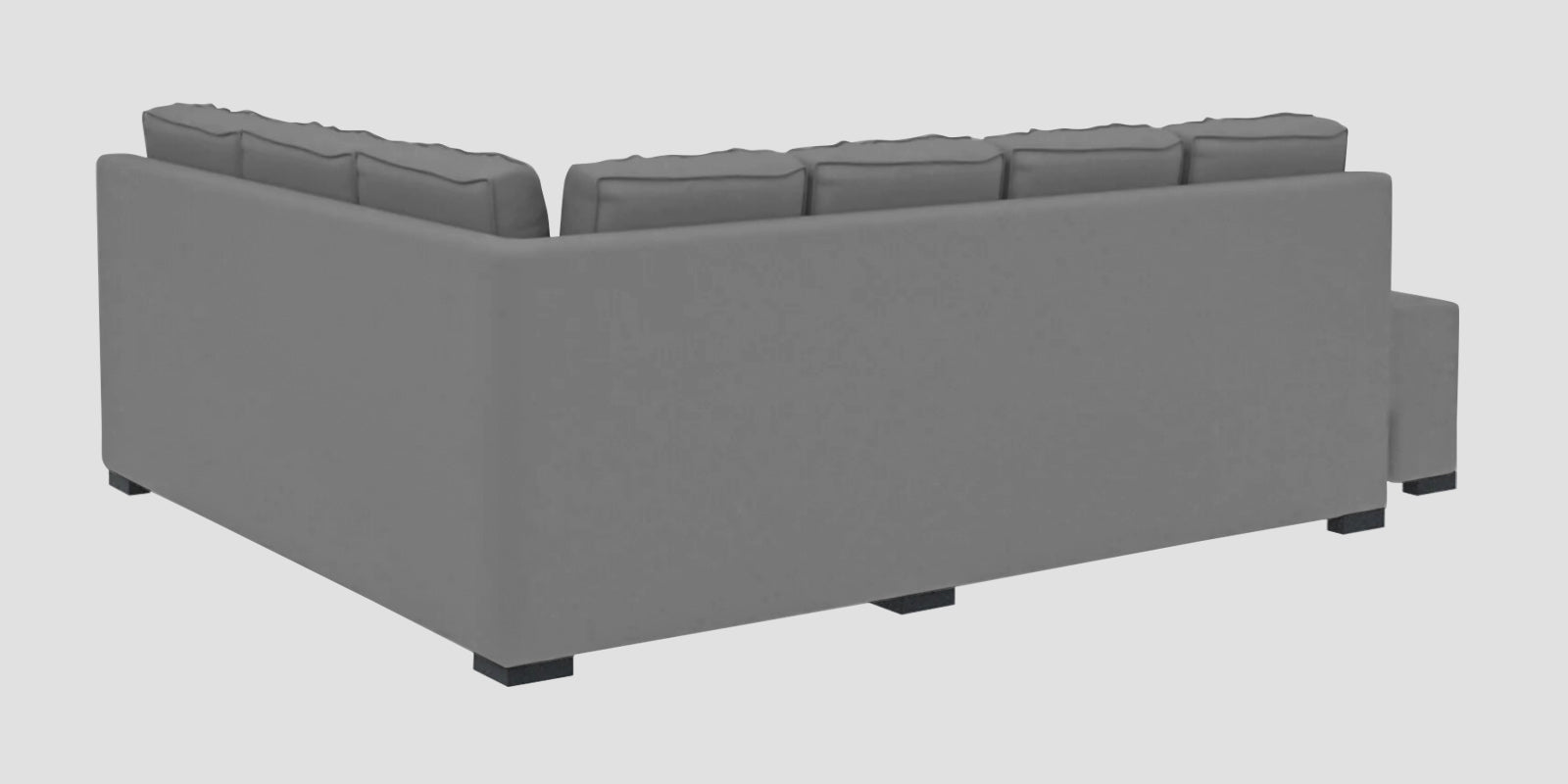 Corby Velvet RHS 6 Seater Convertible Sofa Cum Bed In Light Grey Colour - Febonic Living
