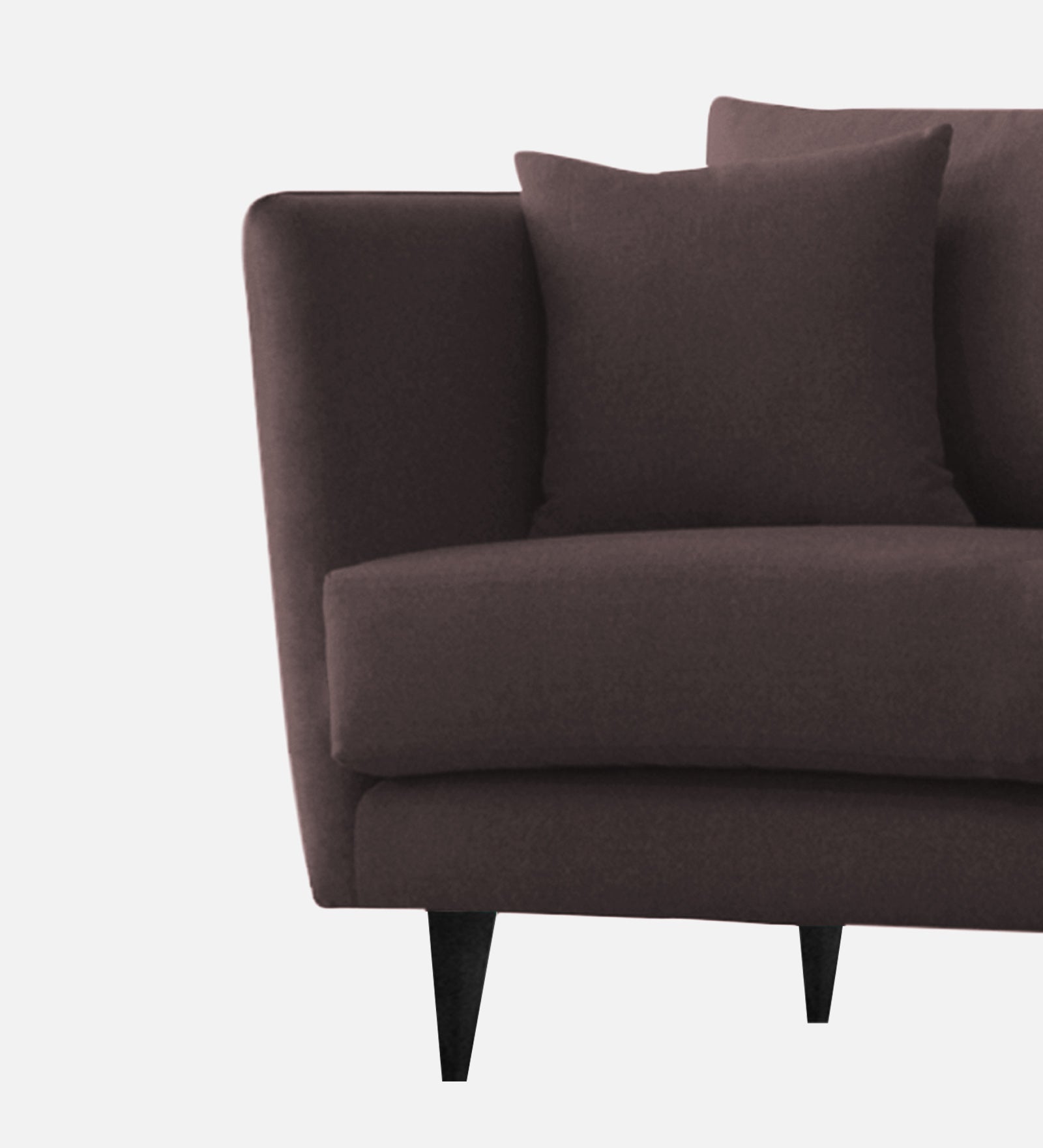 Norway Velvet 1 Seater Sofa In Mocha Brown Colour - Febonic Living