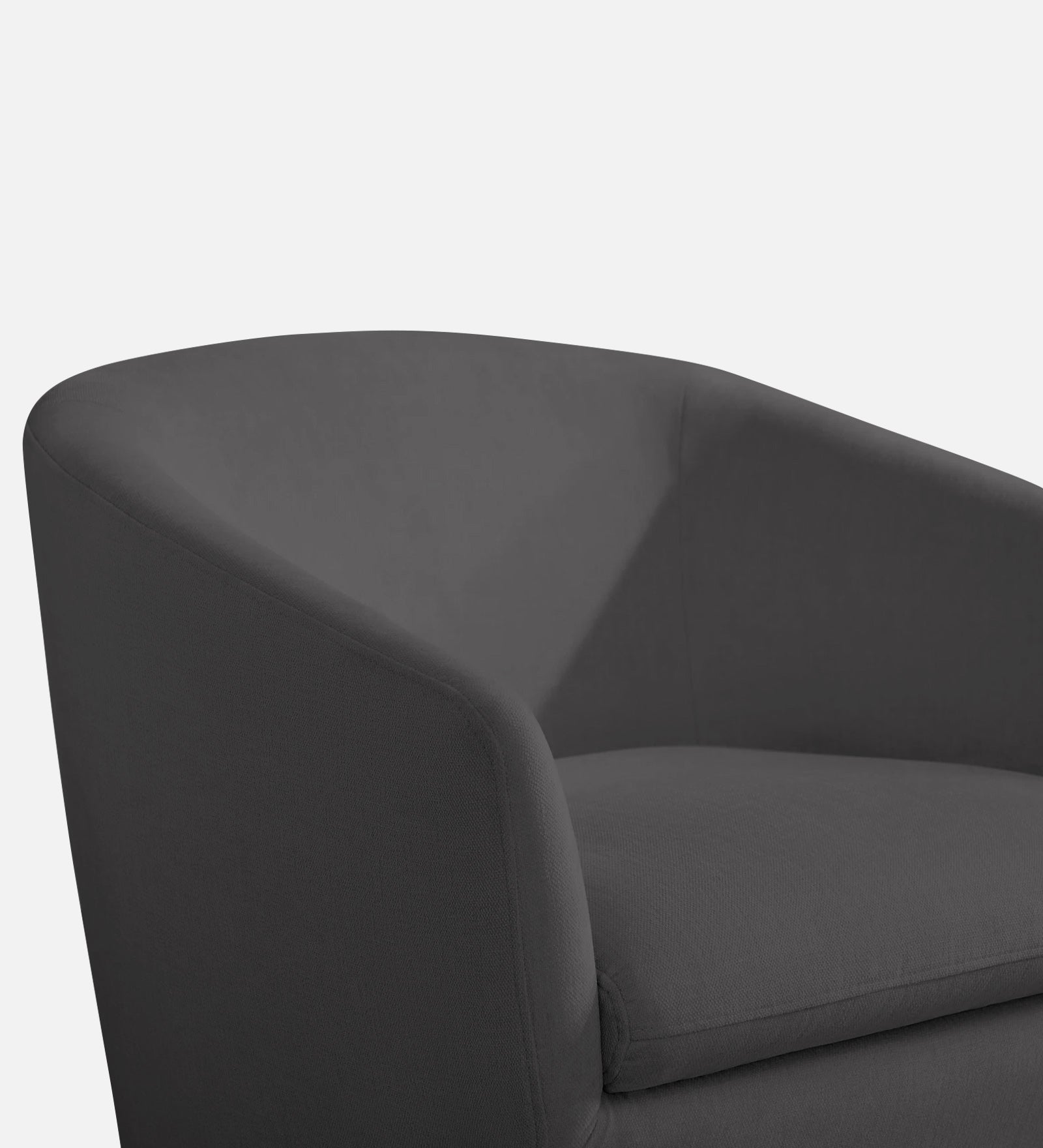 Haddie Velvet Swivel Chair In Davy Grey Colour - Febonic Living