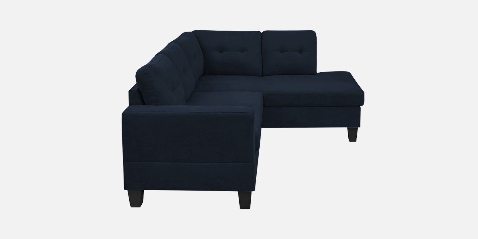 Thomas Fabric LHS Sectional Sofa (2+Lounger) In Denim Blue Colour - Febonic Living