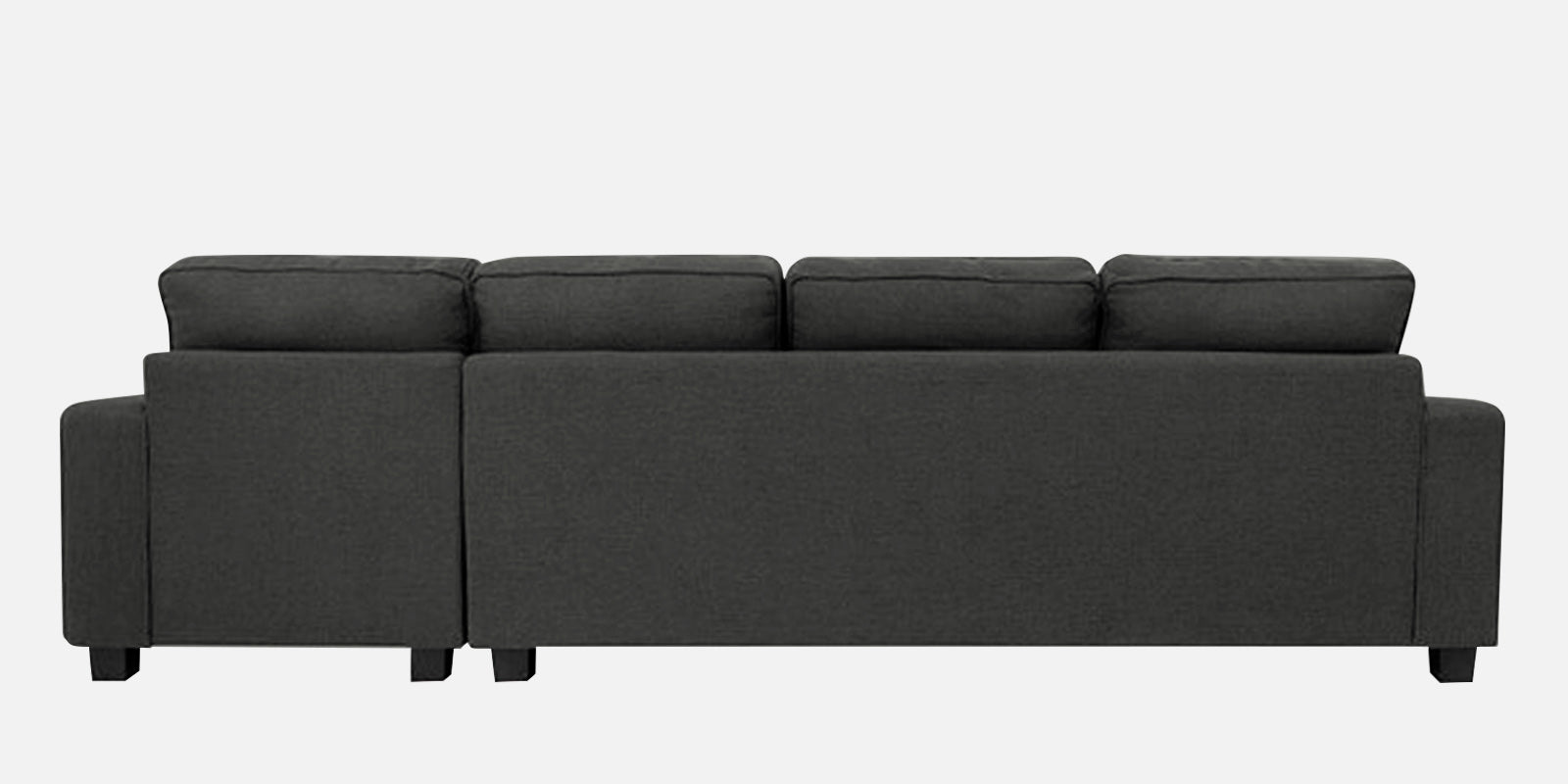 Ladybug Fabric RHS Sectional Sofa (3+Lounger) In Charcoal Grey Colour - Febonic Living
