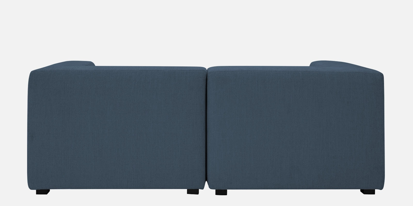 Dora Velvet RHS Sectional Sofa (2+Ottoman Lounger) In Oxford Blue Colour - Febonic Living