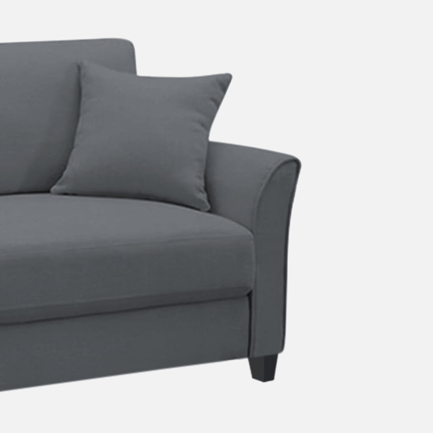 Daroo Velvet 1 Seater Sofa In Pubble Grey Colour - Febonic Living