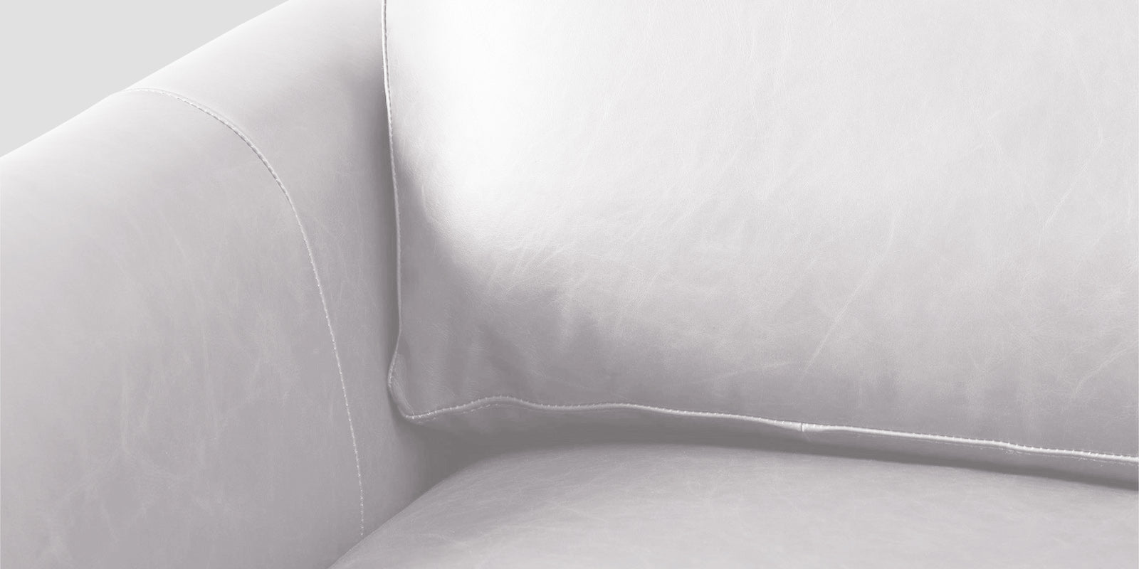 Sterio Leatherette 2 Seater Sofa In Cream White Colour - Febonic Living