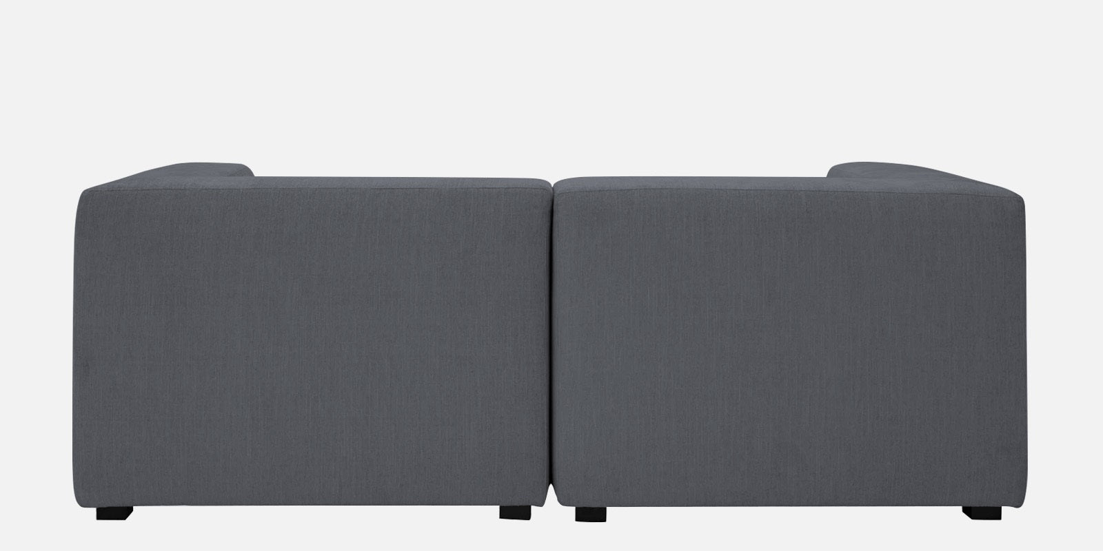 Dora Velvet RHS Sectional Sofa (2+Ottoman Lounger) In Pubble Grey Colour - Febonic Living