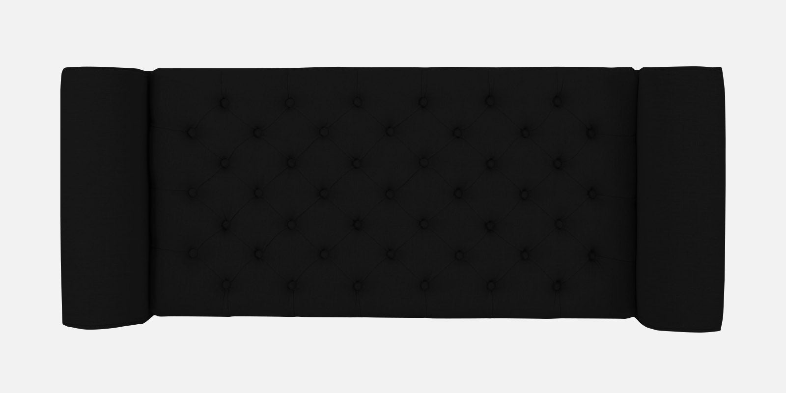 Nowia Fabric 3 Seater Recamier In Zed Black Colour With Storage - Febonic Living