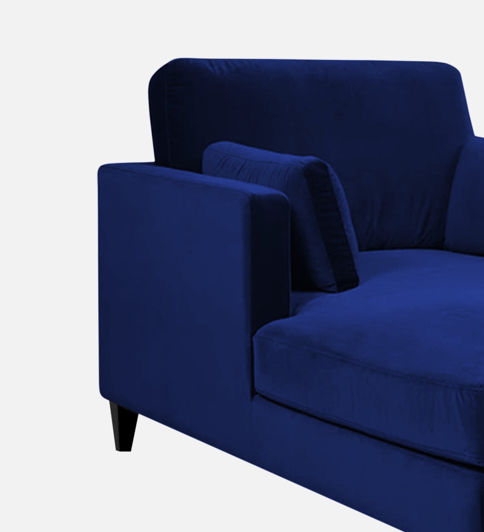 Makou Velvet Chaise Lounger In Imperial Blue Colour - Febonic Living