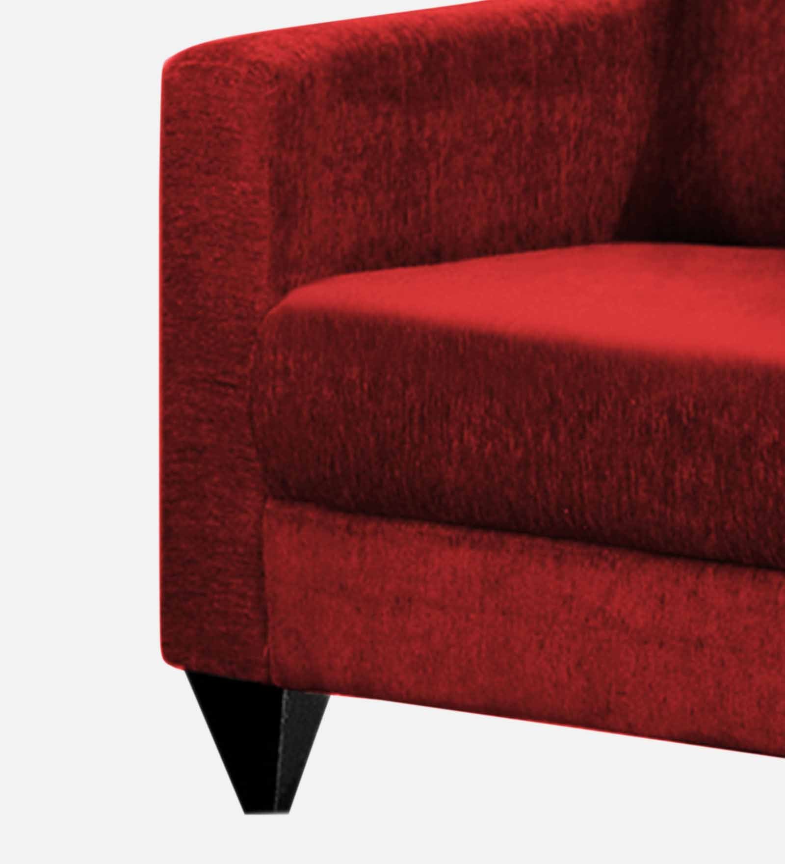Nebula Fabric 1 Seater Sofa In Blood Maroon Colour
