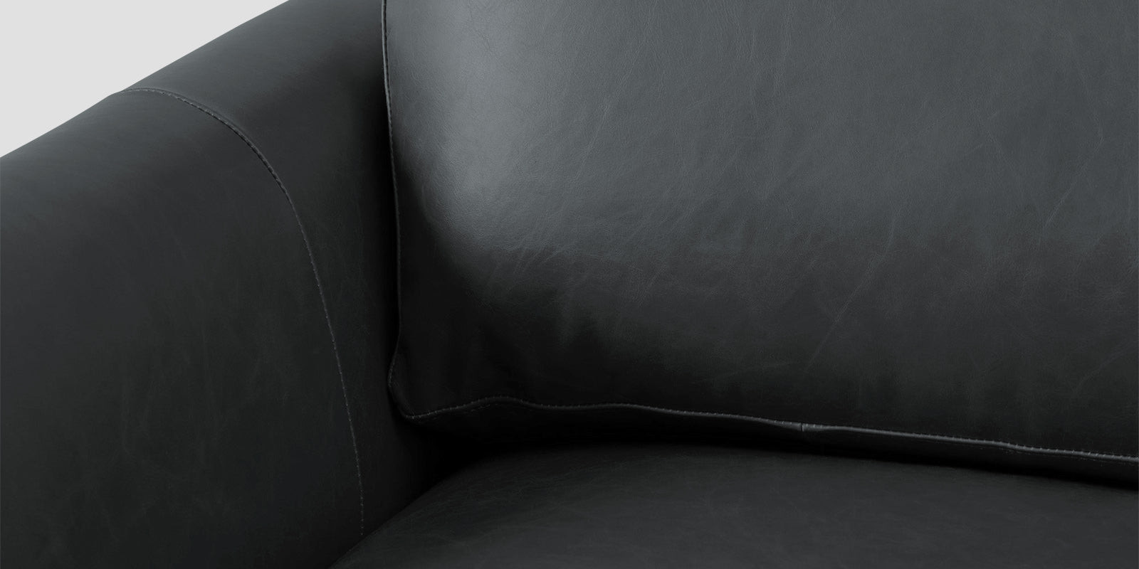 Sterio Leatherette 2 Seater Sofa In Pepper Grey Colour - Febonic Living
