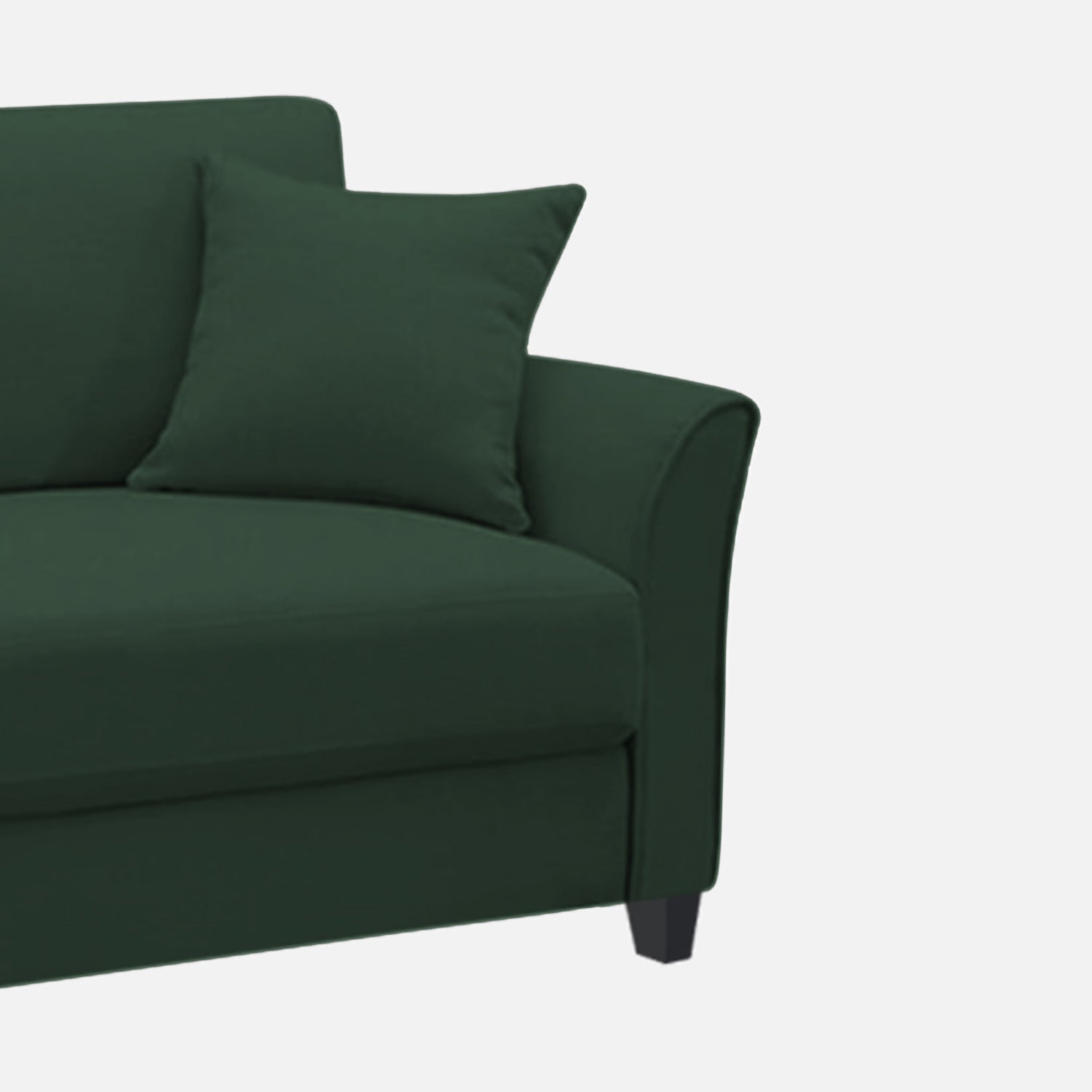 Daroo Velvet 1 Seater Sofa In Amazon Green Colour - Febonic Living