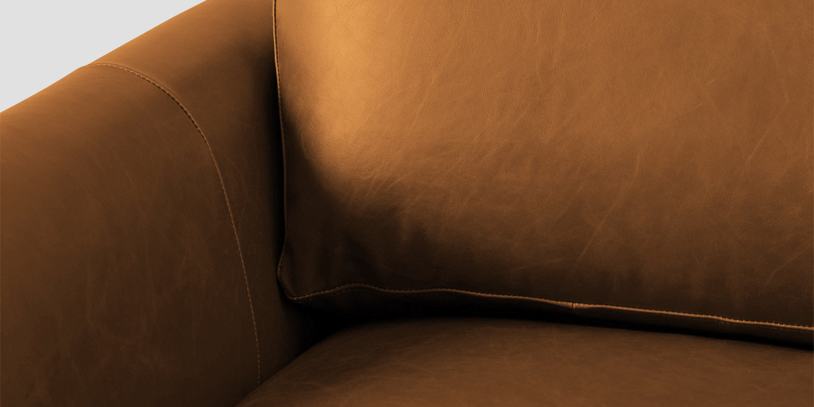 Sterio Leatherette 2 Seater Sofa In Cinnamon Brown Colour - Febonic Living