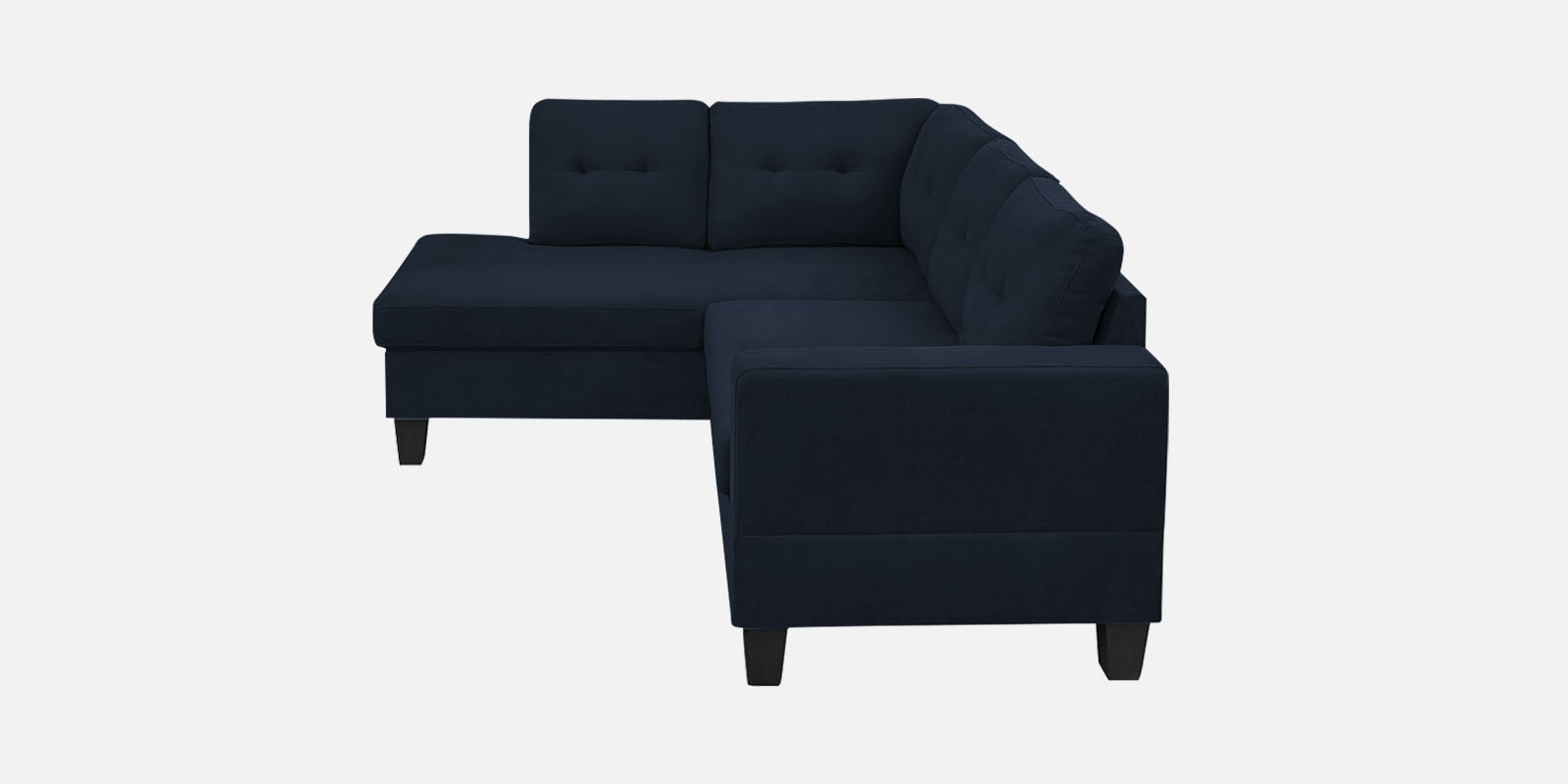 Thomas Fabric RHS Sectional Sofa (2+Lounger) In Denim Blue Colour - Febonic Living