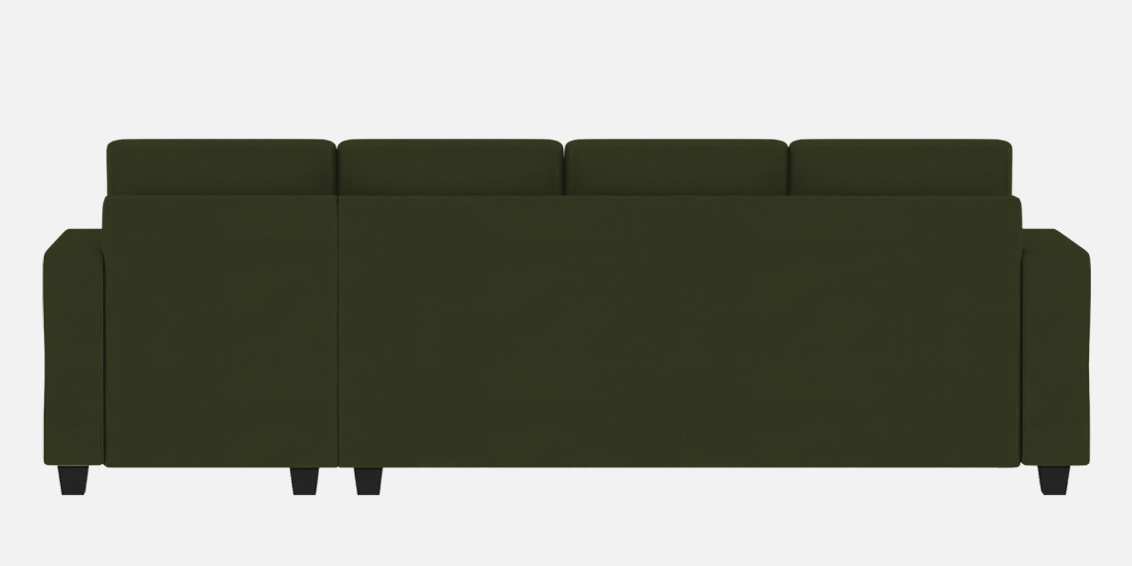Nabi Fabric LHS Sectional Sofa (3+Lounger) In Olive Green Colour - Febonic Living