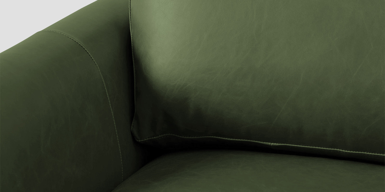 Sterio Leatherette 2 Seater Sofa In Moss Green Colour - Febonic Living