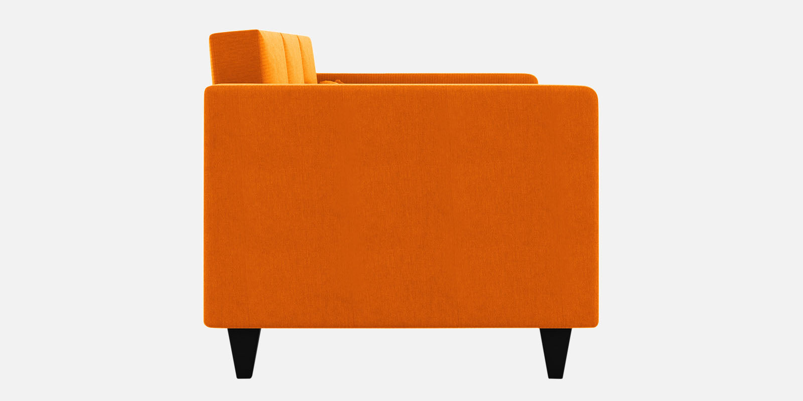Nipul Fabric 3 Seater Sofa In Vivid Orange Colour - Febonic Living