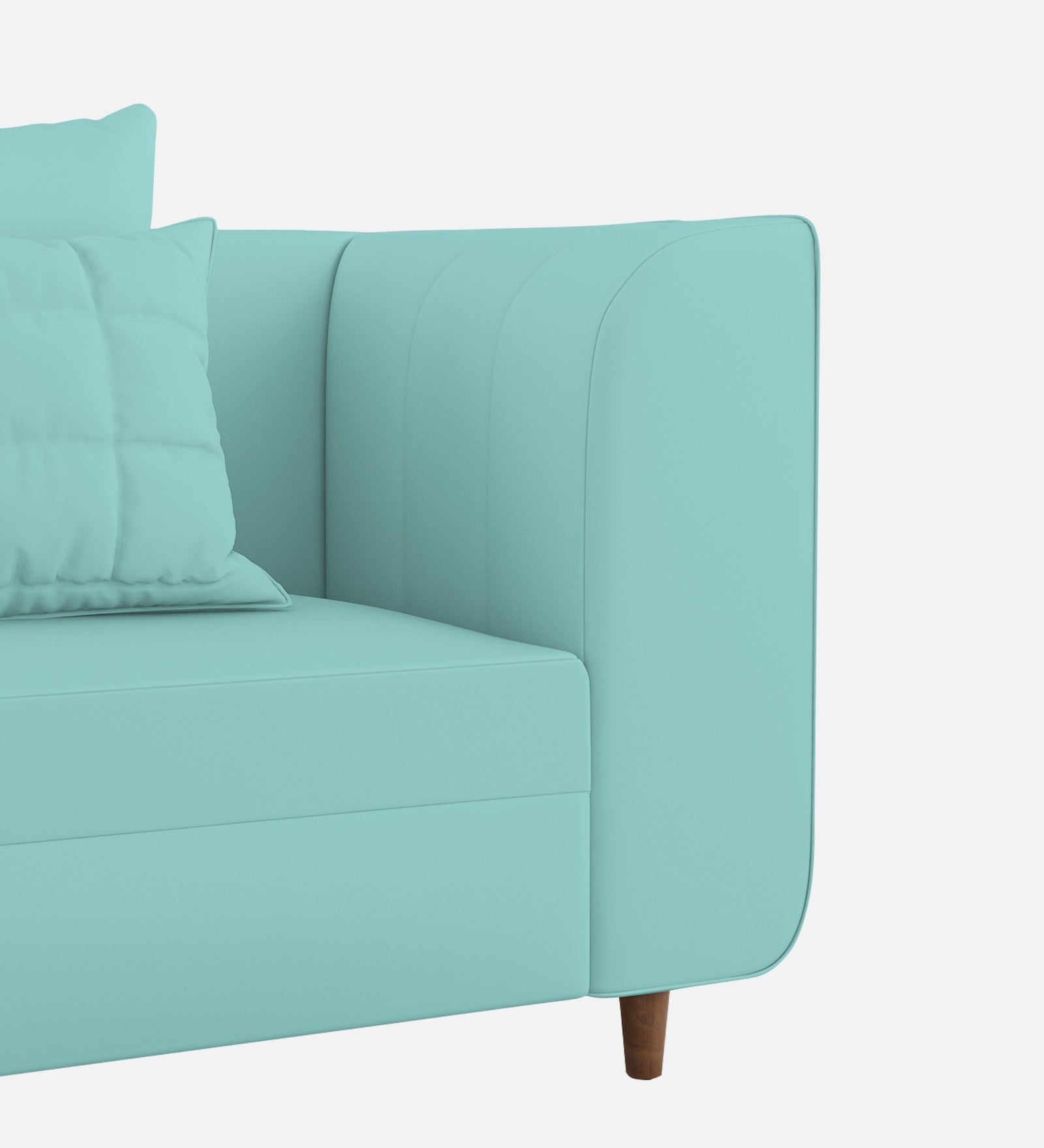 Sumo Velvet 1 Seater Sofa In Barmunda Aqua Colour - Febonic Living