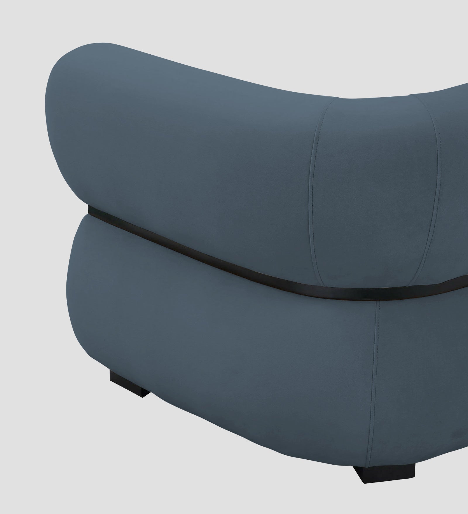Kula Velvet 1 Seater Sofa In Oxford Blue Colour - Febonic Living