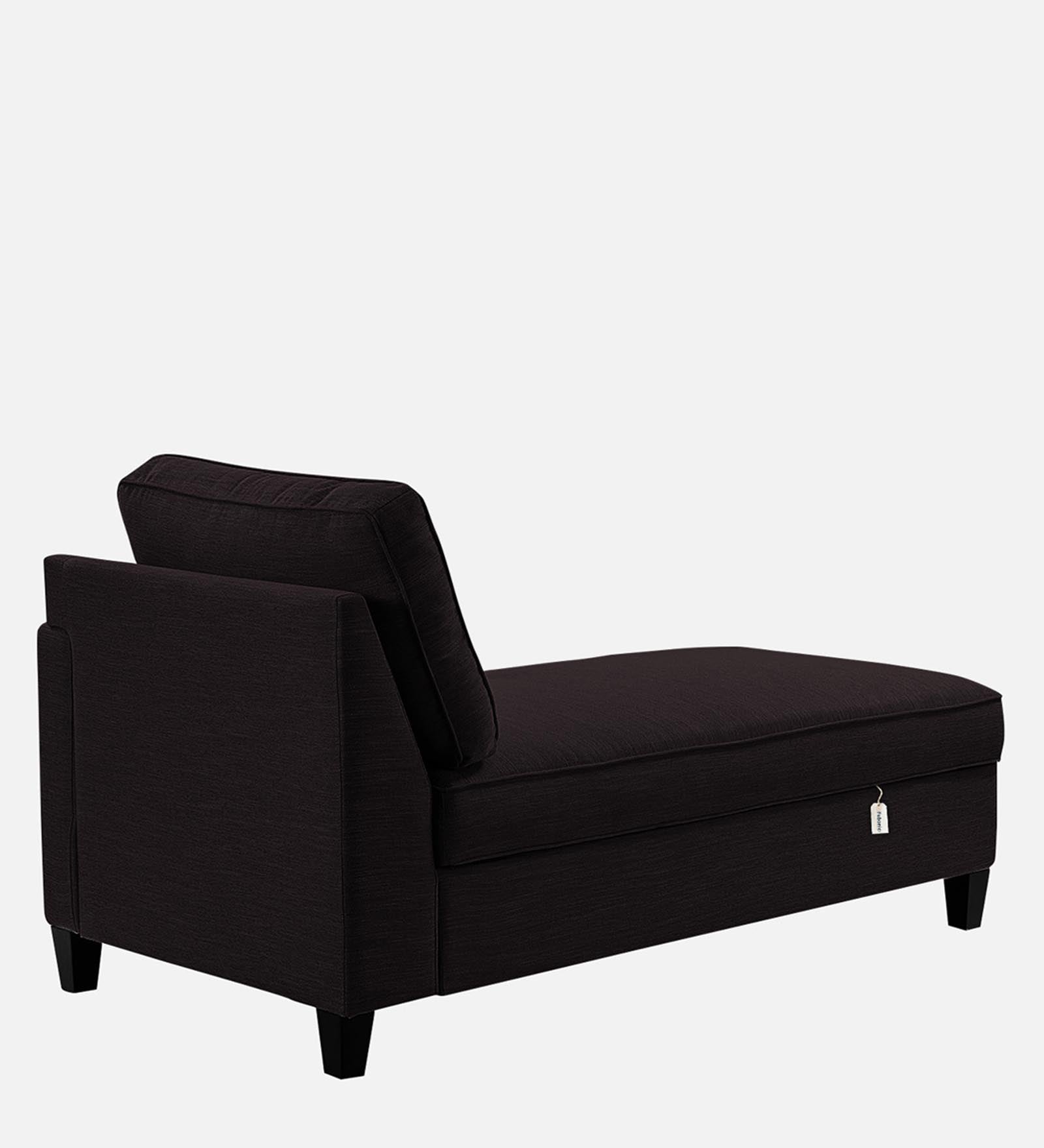 Royee Fabric RHS Chaise Lounger In Cara Brown Colour With Storage - Febonic Living