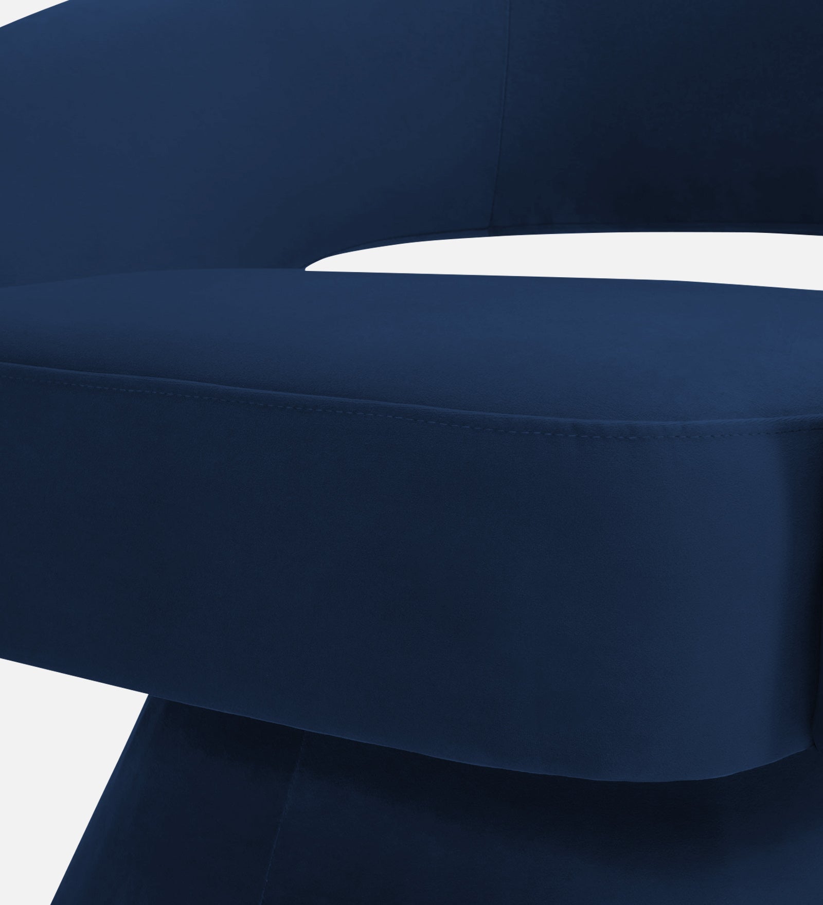 Pendra Velvet Swivel Chair In Imperial Blue Colour - Febonic Living