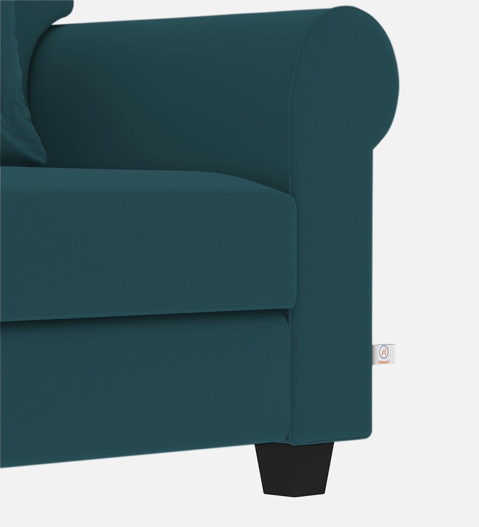 Numonk Velvet 1 Seater Sofa In Arabian Green Colour - Febonic Living