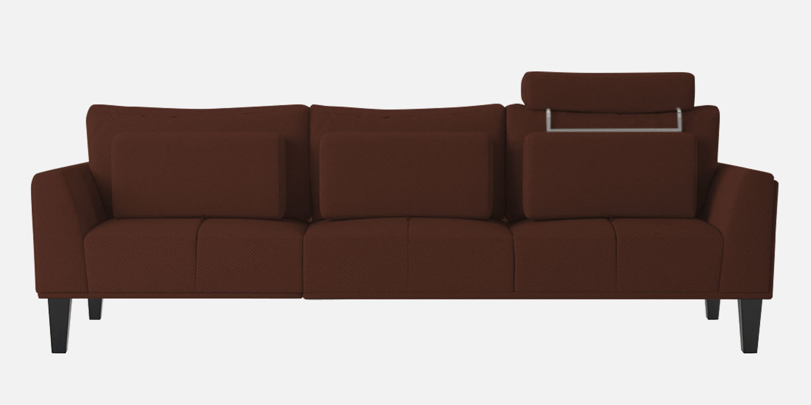Como Fabric LHS Sectional Sofa (3+Lounger) In Coffee Brown Colour - Febonic Living