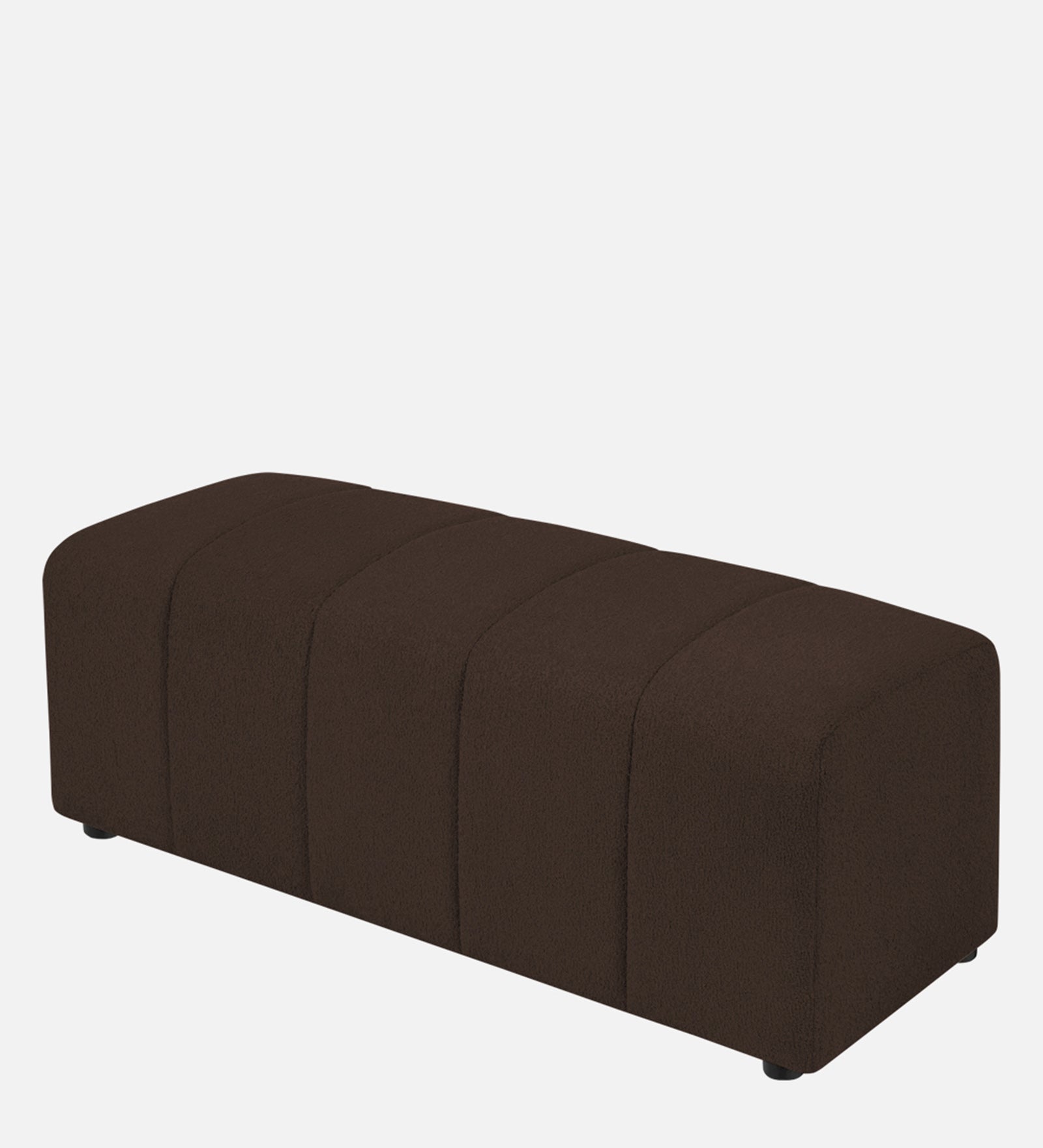 Rexi Boucle Fabric Bench In Bringo Brown Colour - Febonic Living