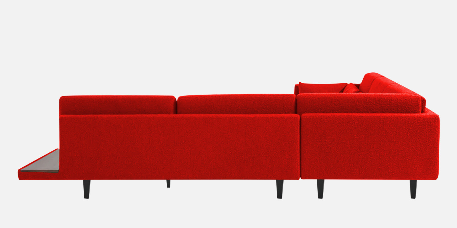 Malta Fabric 6 Seater LHS Corner Sofa In Ruby Red Colour