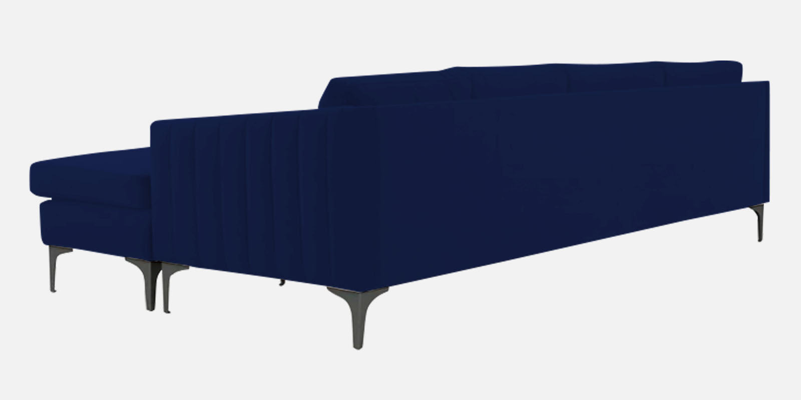 Haru Fabric LHS Sectional Sofa (3+Lounger) In Imperial Blue Colour - Febonic Living