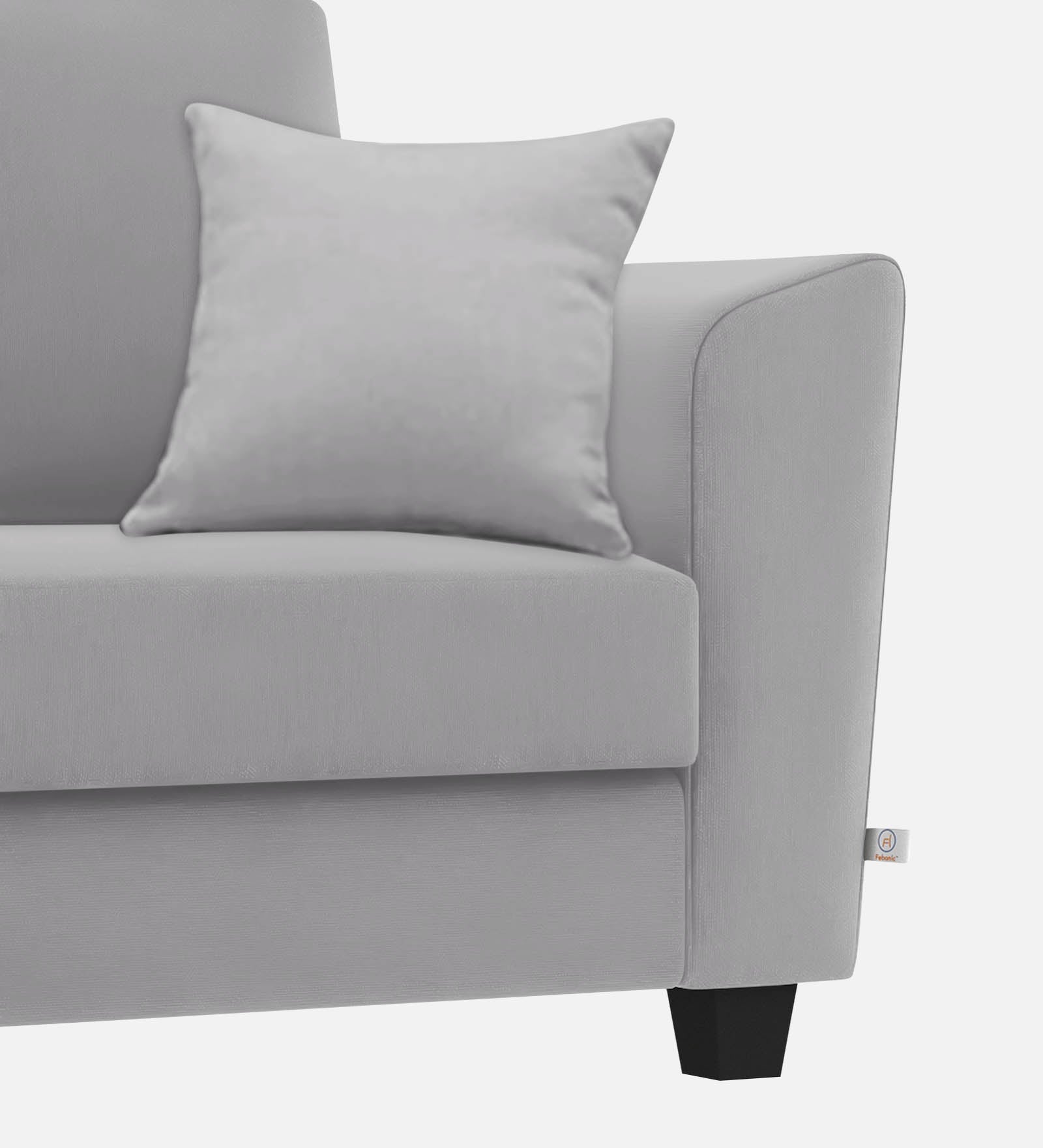Daku Fabric 1 Seater Sofa In lit grey Colour - Febonic Living