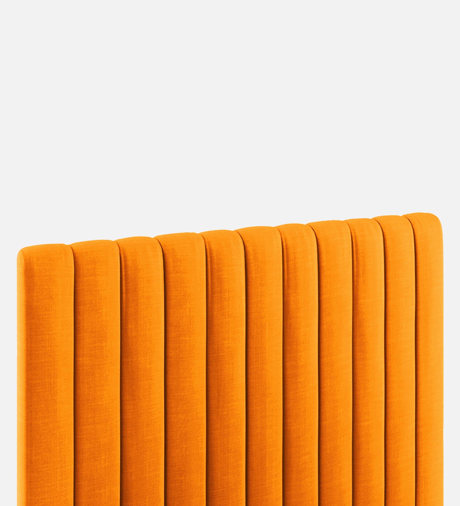 Nivi Fabric Upholstered King Size Bed In Vivid Orange Colour With Drawer Storage - Febonic Living