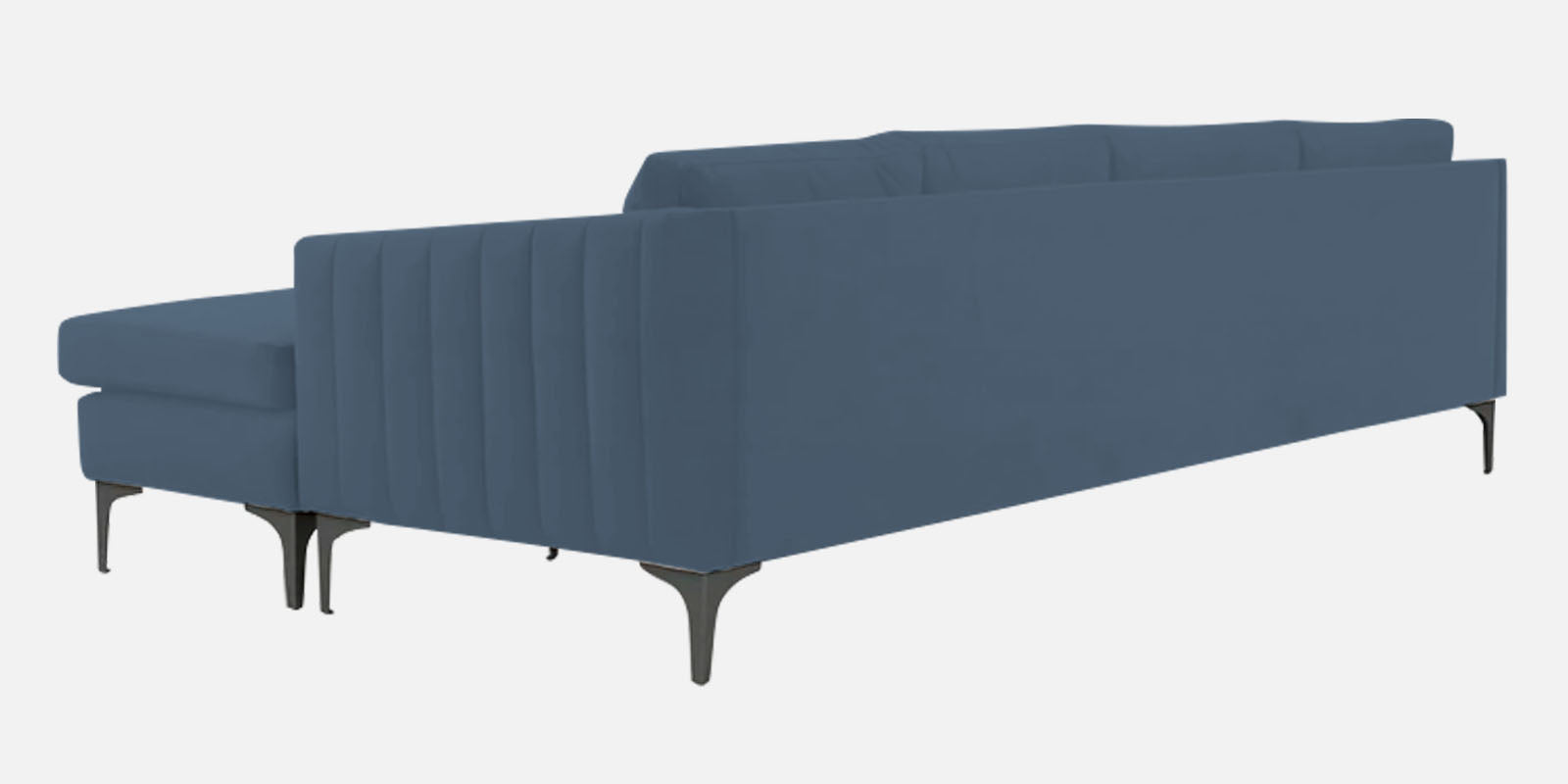 Haru Fabric LHS Sectional Sofa (3+Lounger) In Oxford Blue Colour - Febonic Living